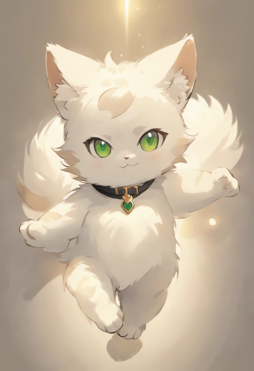 hairy pubic,looking toward the viewer, A turtle,mammal, grey tabby cat, Solo, White body, White fur, Clothing,Wear a plain white short-sleeved T-shirt,White shorts , anthro, tuft, Ambiguous gender, Detailed background, wears, inner ear fluff, Black nose, Nature, Beautiful and good-looking green eyes,Fluffy tail,Cute cat's paw,Young,Petite and cute emphasis,Walking posture,Detailed characters,A smile on his face(1.2),balding,the night,borgar(1.1)。Solo furry,White fur,hyper cute face,Glowing T-shirt,Beautiful lights and shadows,ambient lights,Ultra-fine fur,volumettic light