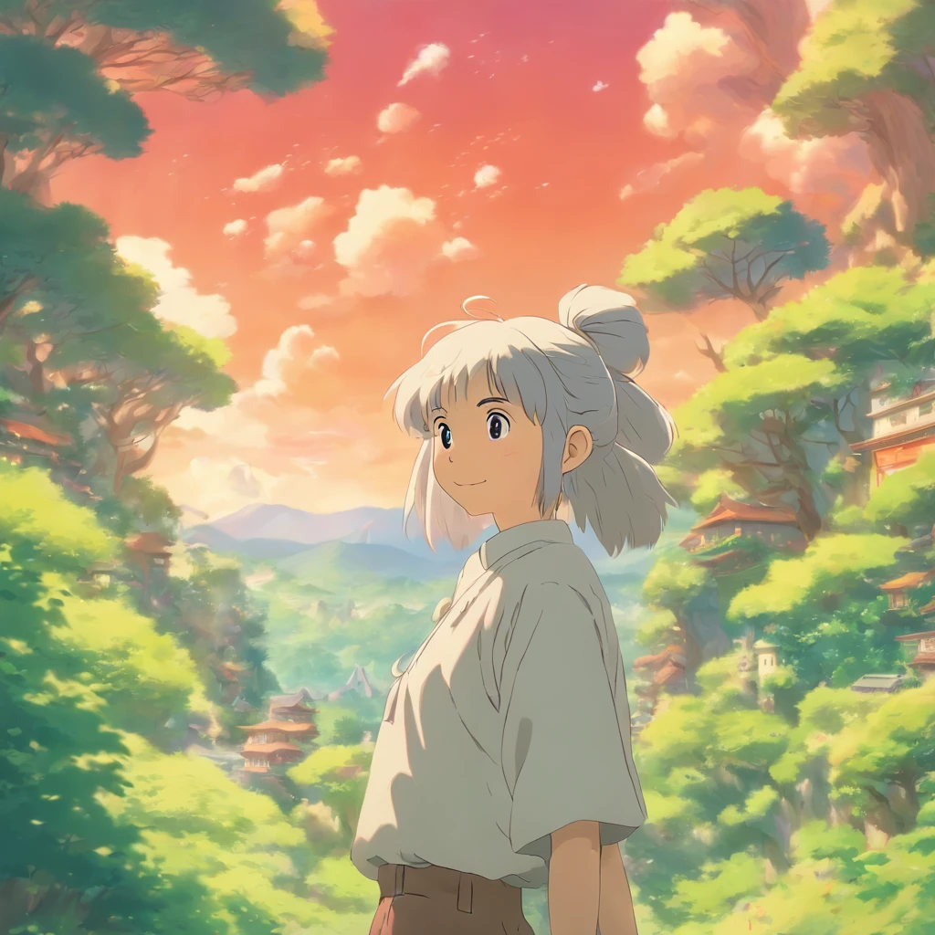 in style of hayao miyazaki,high-level image quality,a pregirl,nffsw,