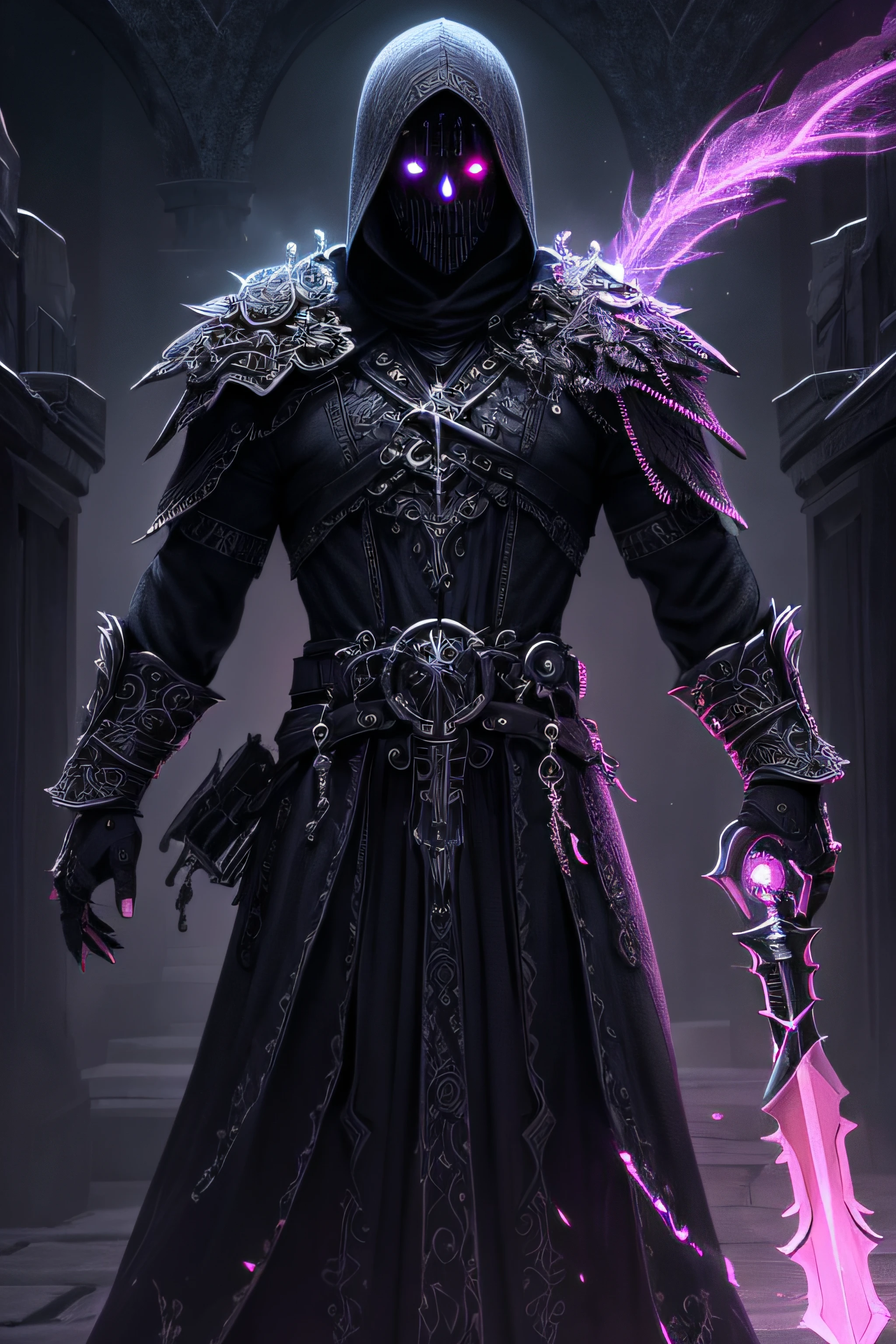 (extremely detailed 8k wallpaper), a medium shot photo of a fearful necromancer, intricate, high detail, dramatic