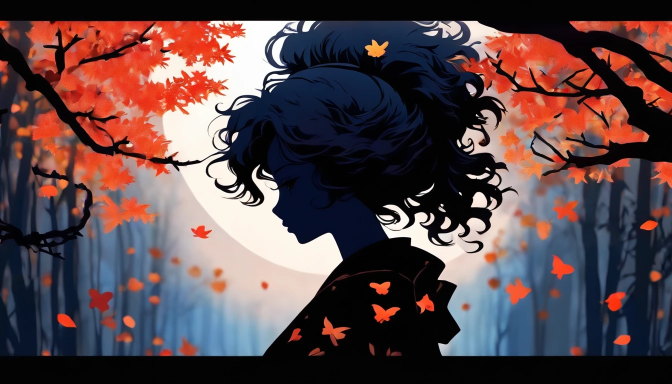 (Silhouette Art,cutouts:1.6)
(((Paper cutting art,A world where only black exists:1.3)

(Cowboy Shot),1 girl,Solo,
(Kimono Girl,profile:1.2),white, Clear and beautiful face,

BREAK
(Winter scenery)
Textured glass background,