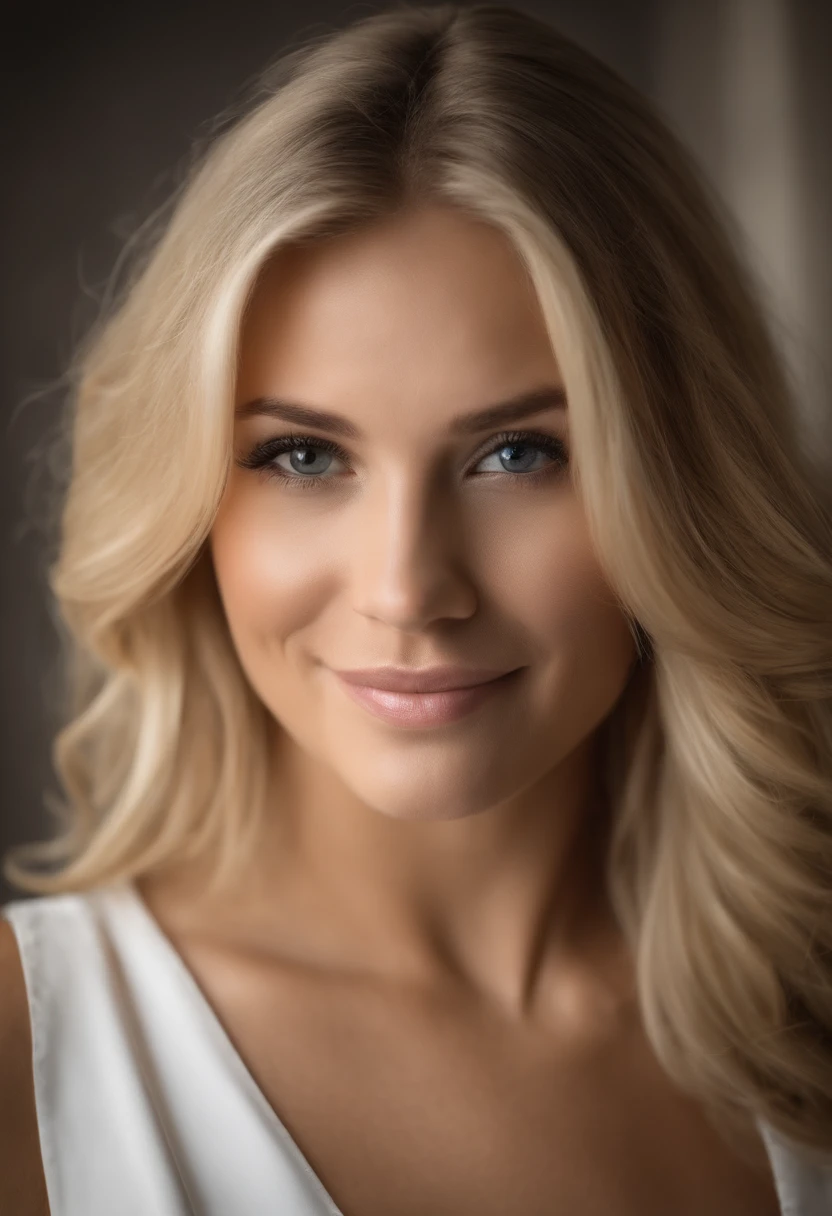 Blonde woman in black satin blouse posing for a photo in a studio, beautiful blonde woman, blonde Frau, blonde and attractive features, blonde beautiful young woman, beautiful blonde girl, A beautiful blonde, sexy girl with long blonde hair, junge blonde frau, long blonde hair and large eyes, niedliches weibliches Modell, blonde hair and large eyes, Smileing, auf dem Bett sitzen, small black panties