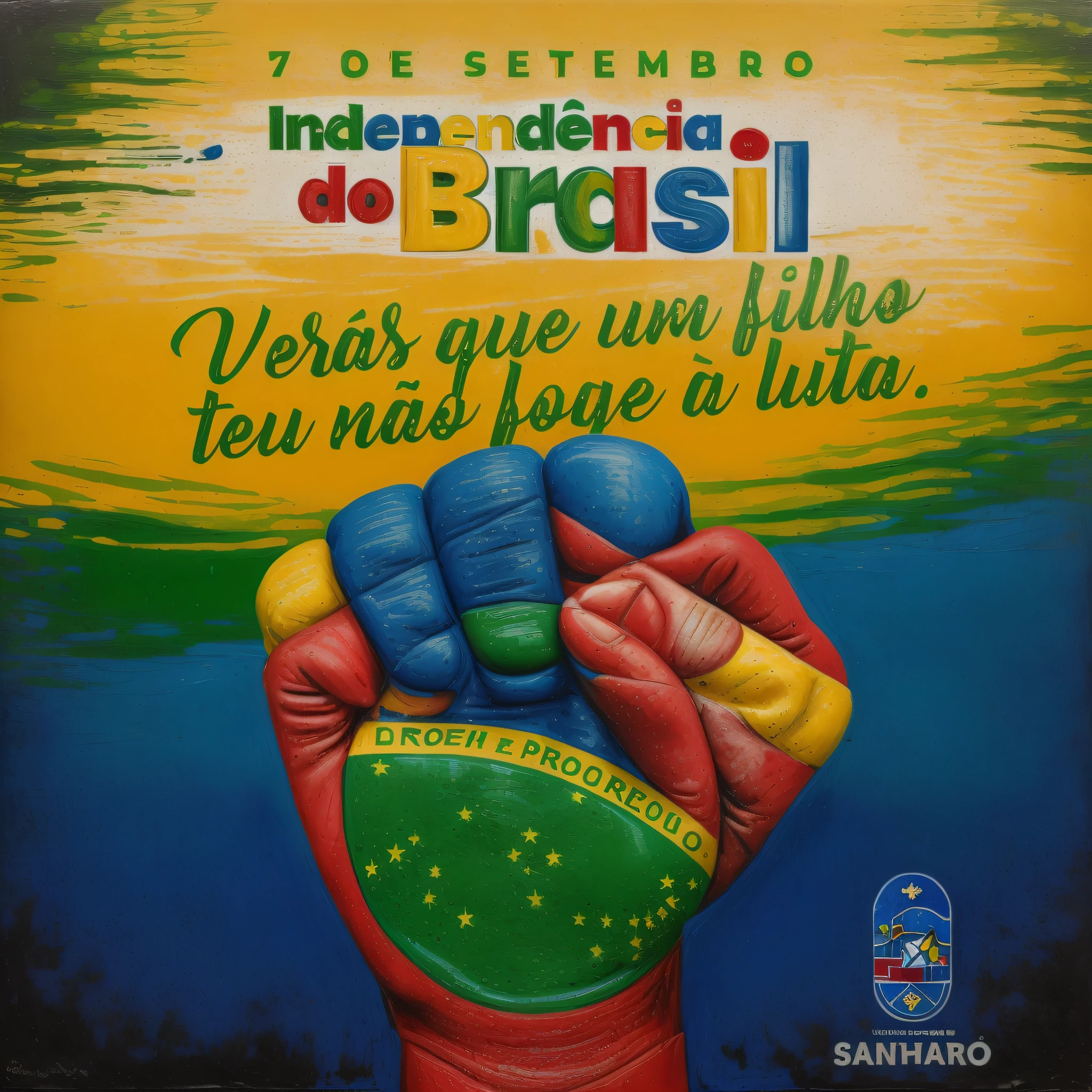 A close-up of a person's hand with a Brazilian flag painted on it, 🇺🇦, 🚿🗝📝, independence, Directed by: Fernando Gerassi, 🔞🤡, bolsonaro, jair bolsonaro, salvador, São Paulo, Directed by: Emerson Silva, inspired by Antônio Parreiras, In Sao Paulo