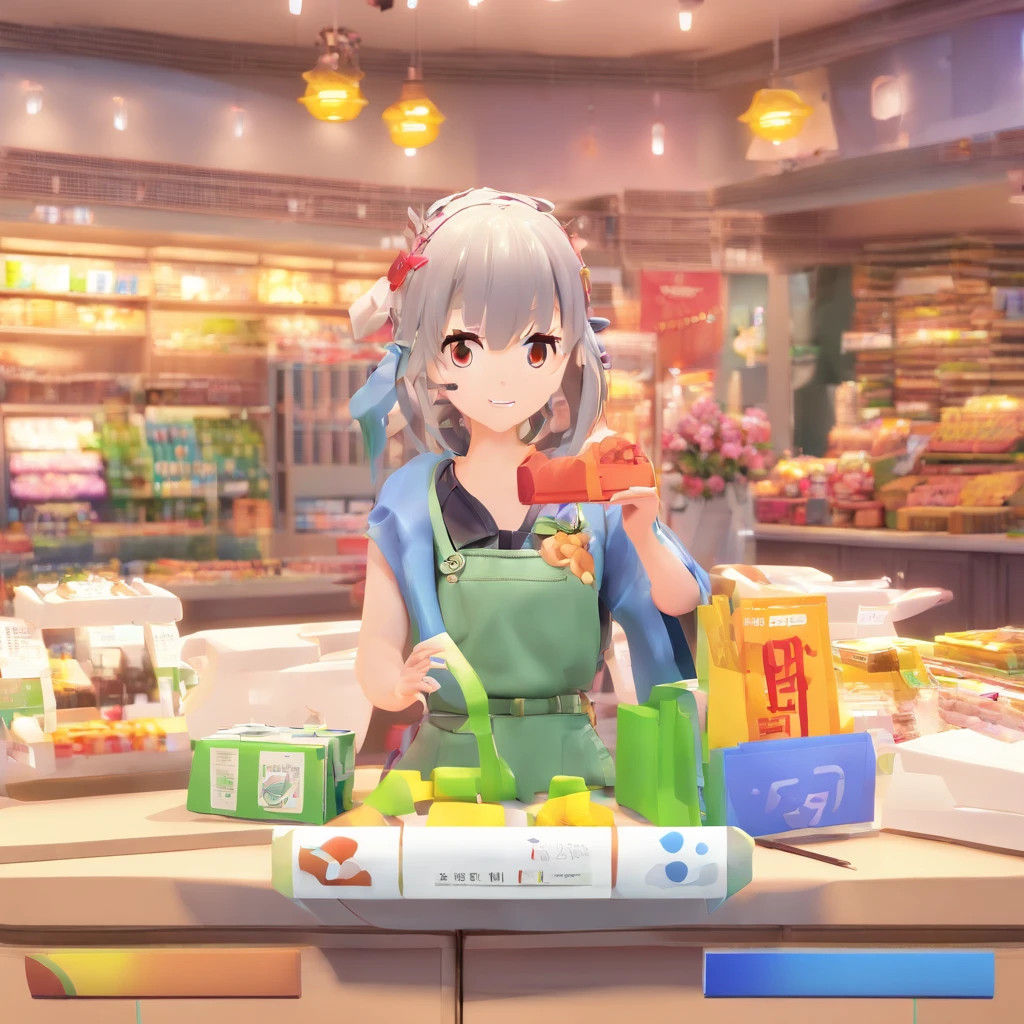 (finely best quality anime game frame:1.2), (kawaii girl:0.10), (1girl, solo:1.0), (black short hair:1.0), (smile:0.4), (upper body:1.0), (ultra-detailed, highres:1.0), cute anime characters in wonderful anime style, with a lot of beautiful and stress colors, (screenshot:1.0), (anime 3d game:1.0), in supermarket, snapchat image, selfie image,