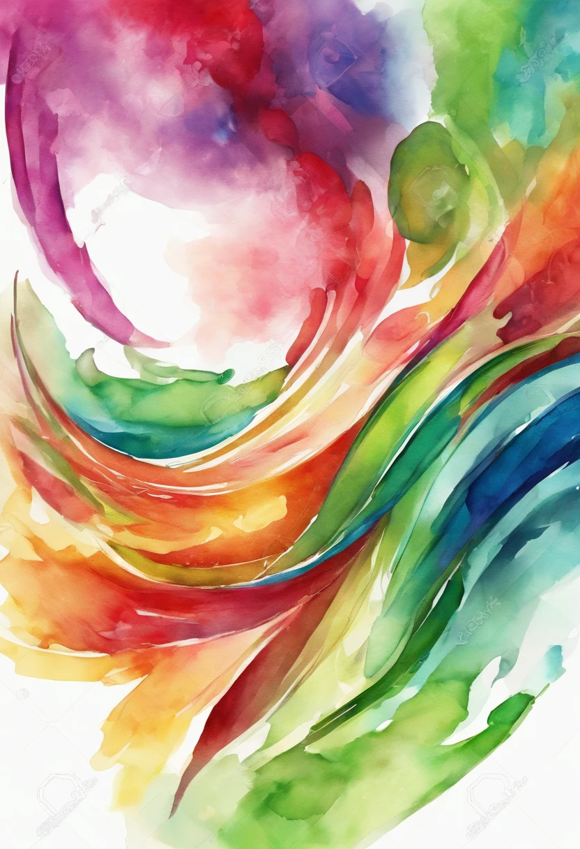 3d watercolor abstract,dark background,high resolution,high quality,colorful,green,red,blue