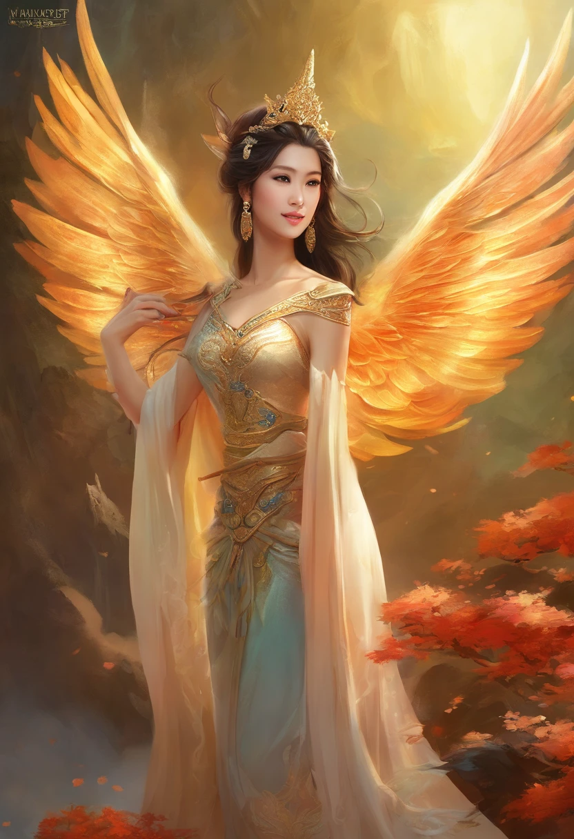 Kinnaree, lady in Thai Literature, have big and beautiful wing, very gorgeous,very beautiful women, Asian gorgeous face, verry hot body, Voluptuous.
