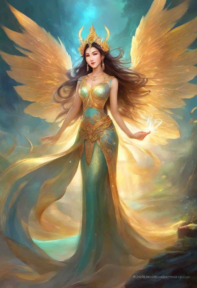 Kinnaree, lady in Thai Literature, have big and beautiful wing, very gorgeous,very beautiful women, Asian gorgeous face, verry hot body, very Voluptuous.
