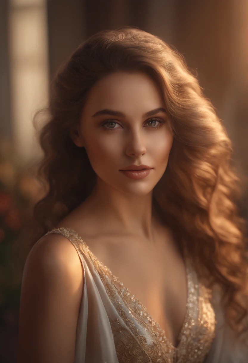 best quality,4k,8k,highres,masterpiece:1.2,ultra-detailed,realistic:1.37,portrait,beautifully detailed face,expressive eyes,detailed lips,soft and flowing hair,graceful pose,subtle smile,gently glowing skin,tastefully decorated background,colorful palette,natural lighting,delicate brushwork