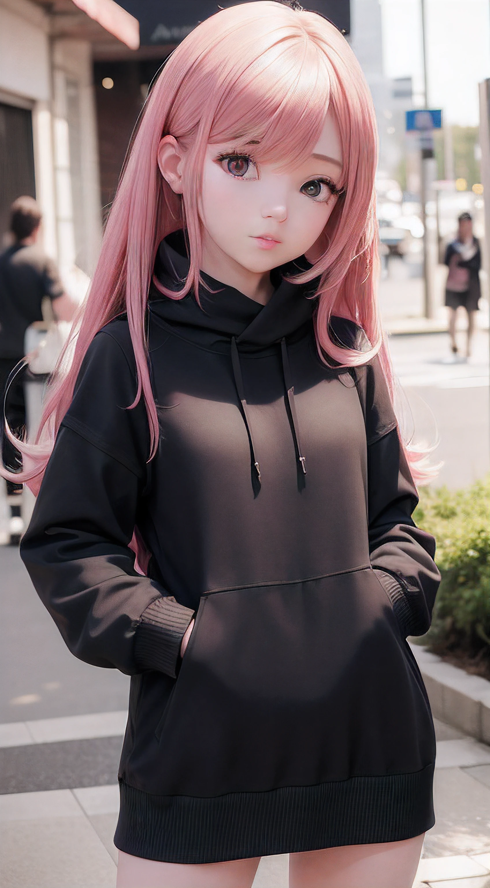 (obra prima) (ultrarealista) Anime - imagem de estilo de uma mulher em um vestido com uma jaqueta de couro rosa e blusa preta, fones de ouvido, olhos de anime, photorealistic anime girl rendering, arte cg anime suave, Estilo anime 3D realista, anime. soft lighting, arte de anime realista, arte de anime digital, arte de anime digital detalhada, estilo anime 4K, Advanced digital anime art, menina anime sedutora, arte digital estilo anime, anime estilo 3d