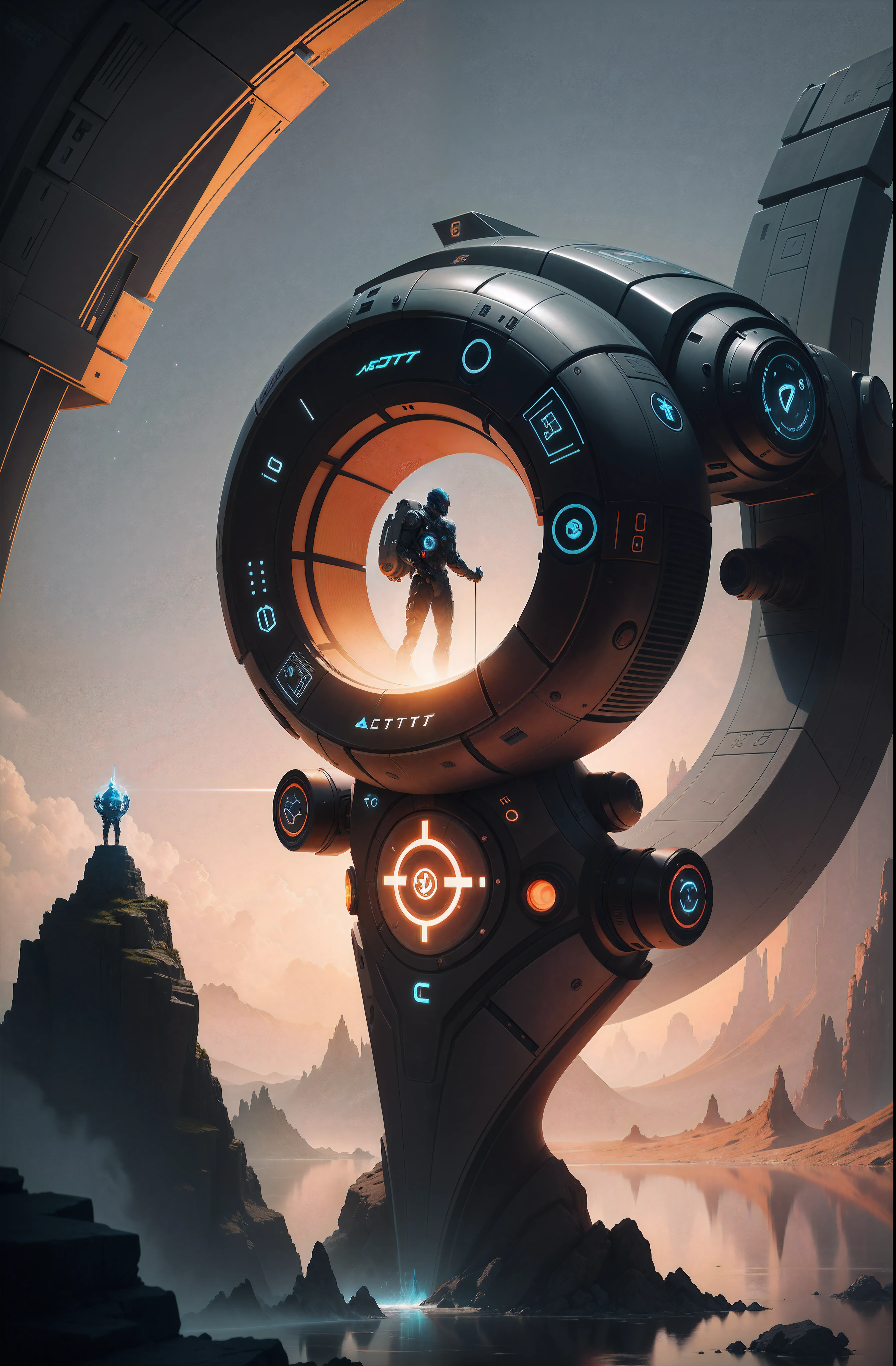 Crie um logotipo para o "LACORTZ", combining futuristic aesthetics and adventure, com esculturas intrincadas, symbols of exploration and a sense of discovery. Arte Digital, atmosfera acolhedora e convidativa