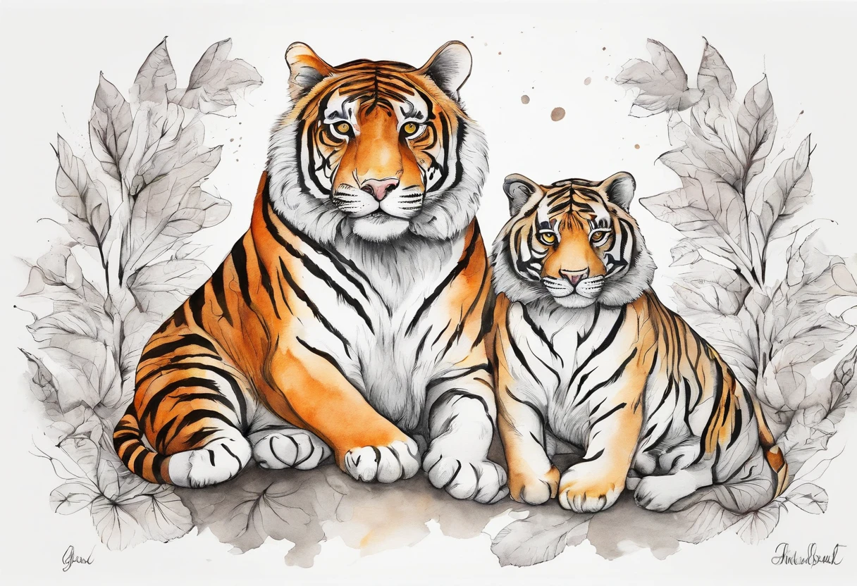 prompt coloring page for adults, mandala tigers, image (different kinds of tigers, white background, clean line art, fine dark line art--HDS--Ar 2:3- upscaled (beta) by @Probark (fast)