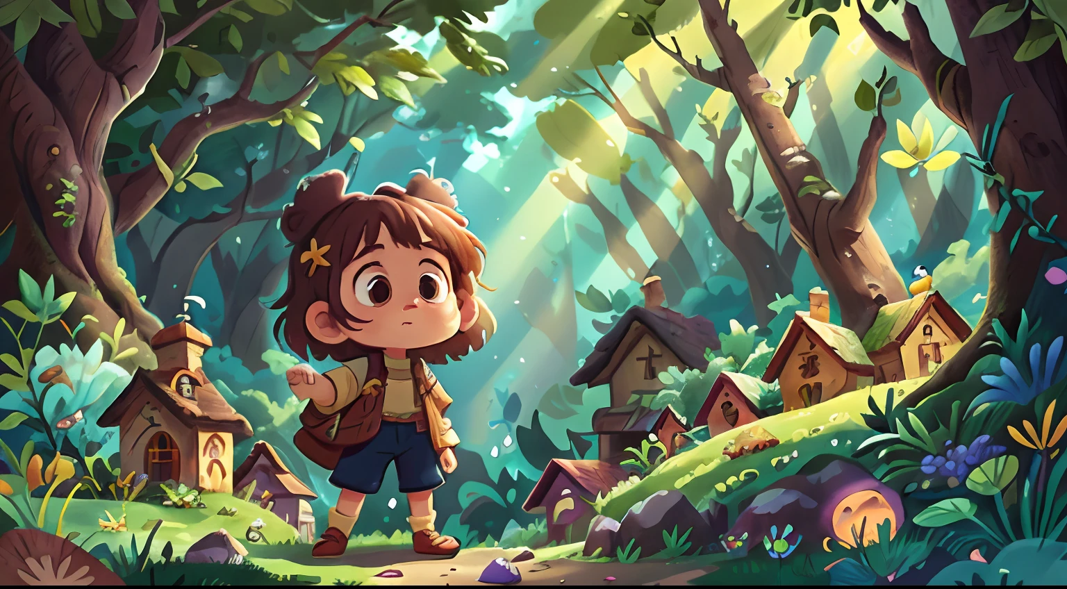 Once upon a time, in a small village nestled near the edge of a mysterious forest, lived a curious and adventurous girl named Luna. Luna was known throughout the village for her insatiable curiosity and her love for exploring the unknown. One sunny morning, Luna decided to embark on an exciting adventure into the heart of the Enchanted Forest.