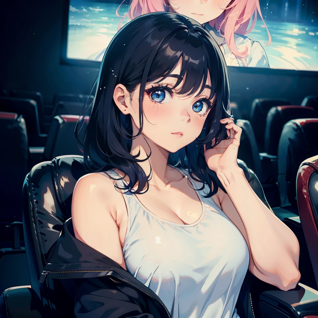 1 beauty,Watery Big Eyes,Face in Love,long eyelasher,falda corta,Blushlush,in a cinema,