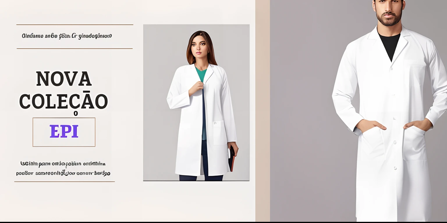 um close up de um homem e uma mulher vestindo jalecos, jalecos, vestindo jaleco e blusa, usando jaleco, com jaleco, jaleco e camiseta, jaleco, vestindo um jaleco branco, usando jaleco, Jaleco, vestindo jaleco, Avental branco, White lab coat, sharpened details