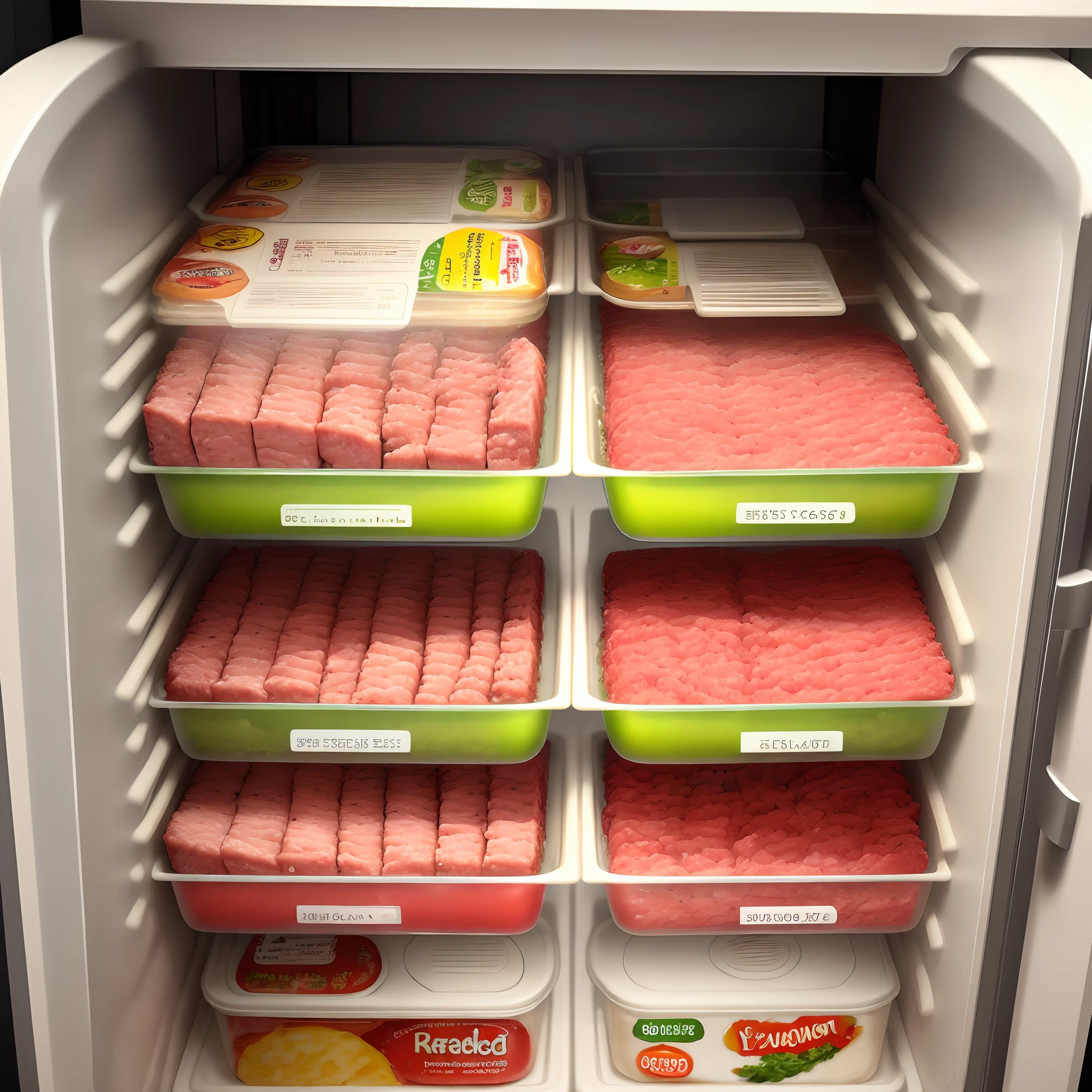Minced meat in the refrigerator