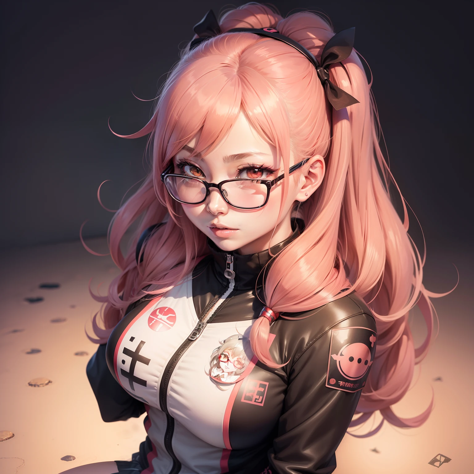 anime girl with glasses, ground, junko enoshima, portrait of anime woman, yayoi kasuma, anime portrait of shiina ringo, anime character portrait, anime style portrait, seinen manga portrait, ann takamaki from persona 5, portrait of a female anime hero, anime woman headshot profile