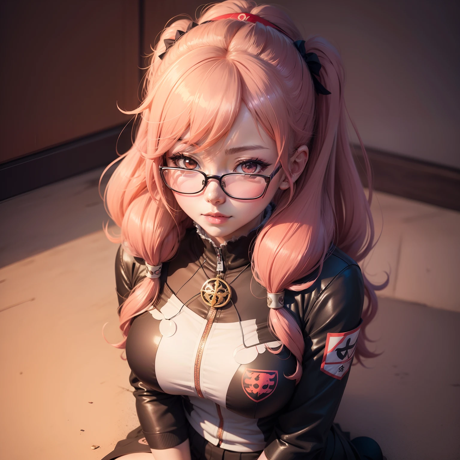anime girl with glasses, ground, junko enoshima, portrait of anime woman, yayoi kasuma, anime portrait of shiina ringo, anime character portrait, anime style portrait, seinen manga portrait, ann takamaki from persona 5, portrait of a female anime hero, anime woman headshot profile