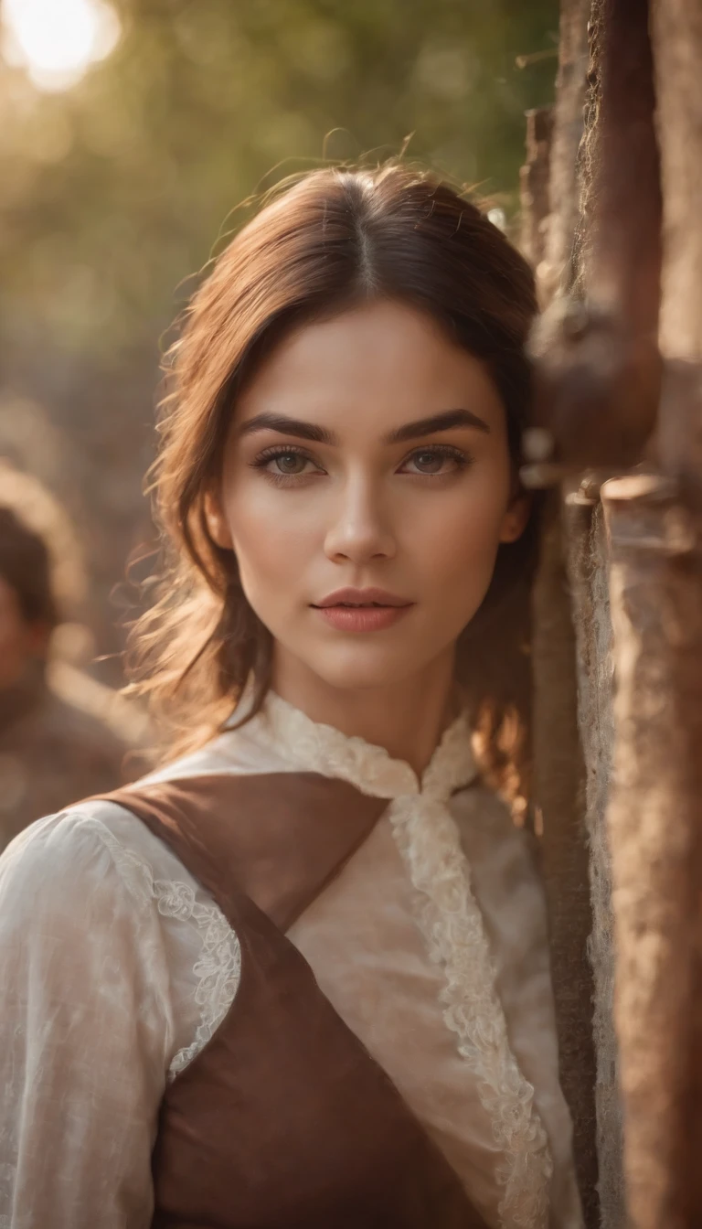 mulher com uma tesoura e um secador na mao em pe