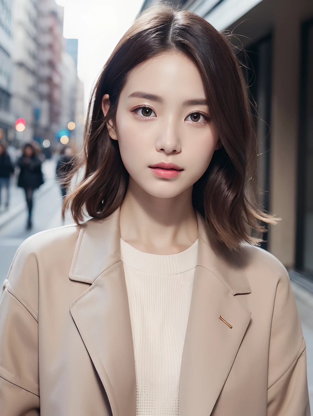 Fall 2023 outfits、Beautuful Women、In the street、Realistic eyes、Realistic skin type