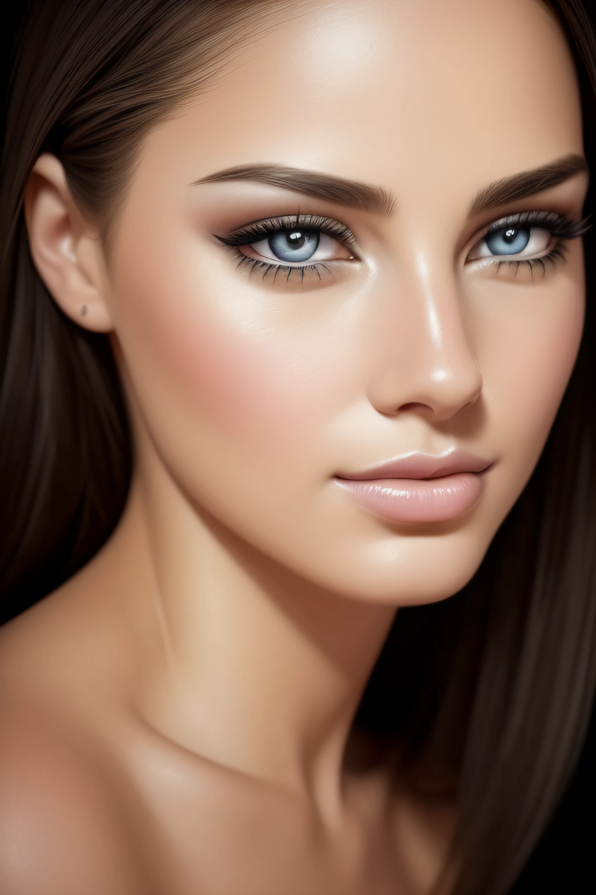 beautiful detailed eyes,beautiful detailed lips,extremely detailed eyes and face,longeyelashes,portrait,paintings,alive,expressive eyes,realistic skin texture,subtle smile,portrait artist,colored pencil,monochrome,light and shadow,high contrast,soft lighting,harmonious colors