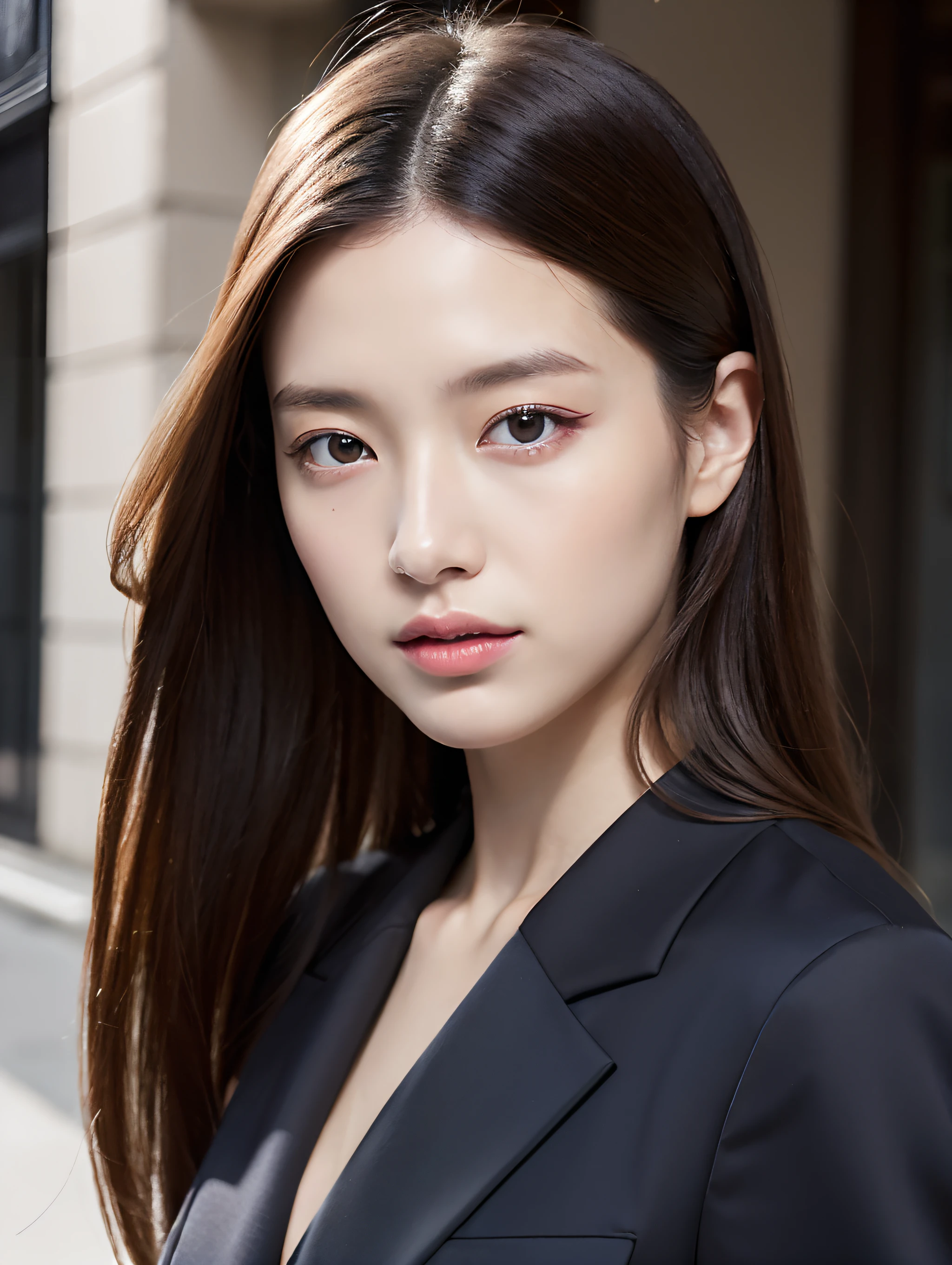 Fall 2023 outfits、Beautuful Women、In the street、Realistic eyes、Realistic skin type