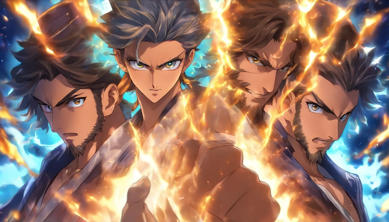 top-quality、Photorealsitic、Three good Jewish brothers