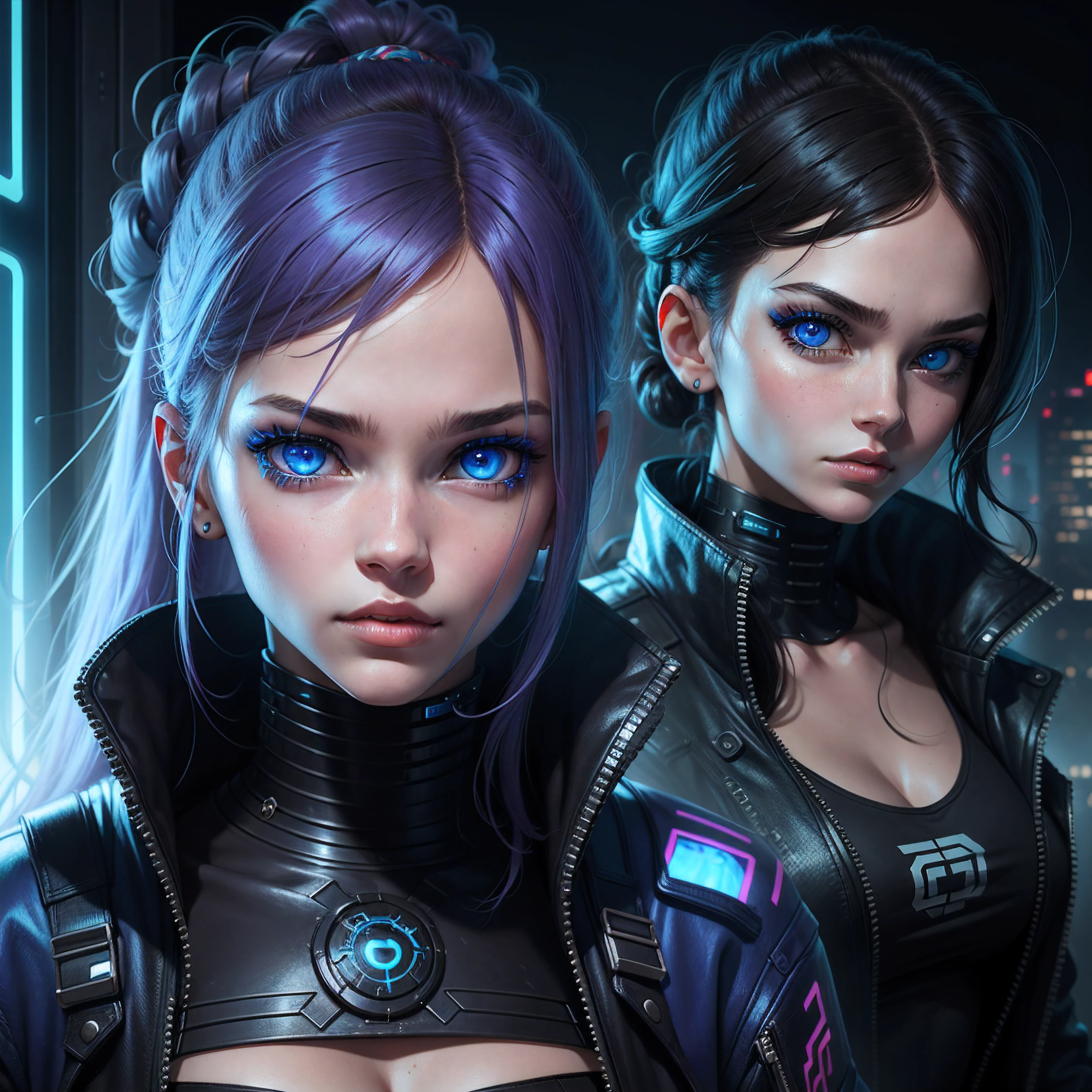 Cyberpunk beautiful girl with ultra realistic and high resolution 8k