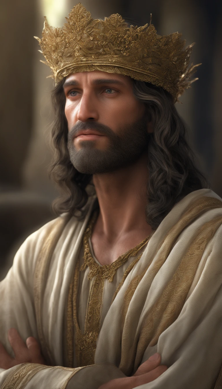 Por favor, create a high-definition image of Jesus Christ in a serene and inspiring setting, where He radiates love and compassion. A imagem deve capturar Sua bondade e divindade, com cores suaves e uma atmosfera de paz. Make sure the image is detailed and suitable for large-format printing.