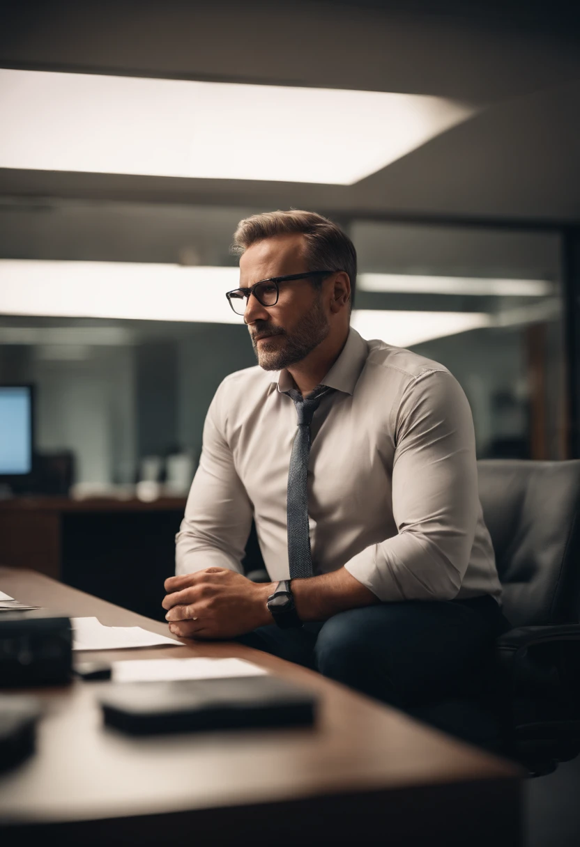 Portrait of a man in office