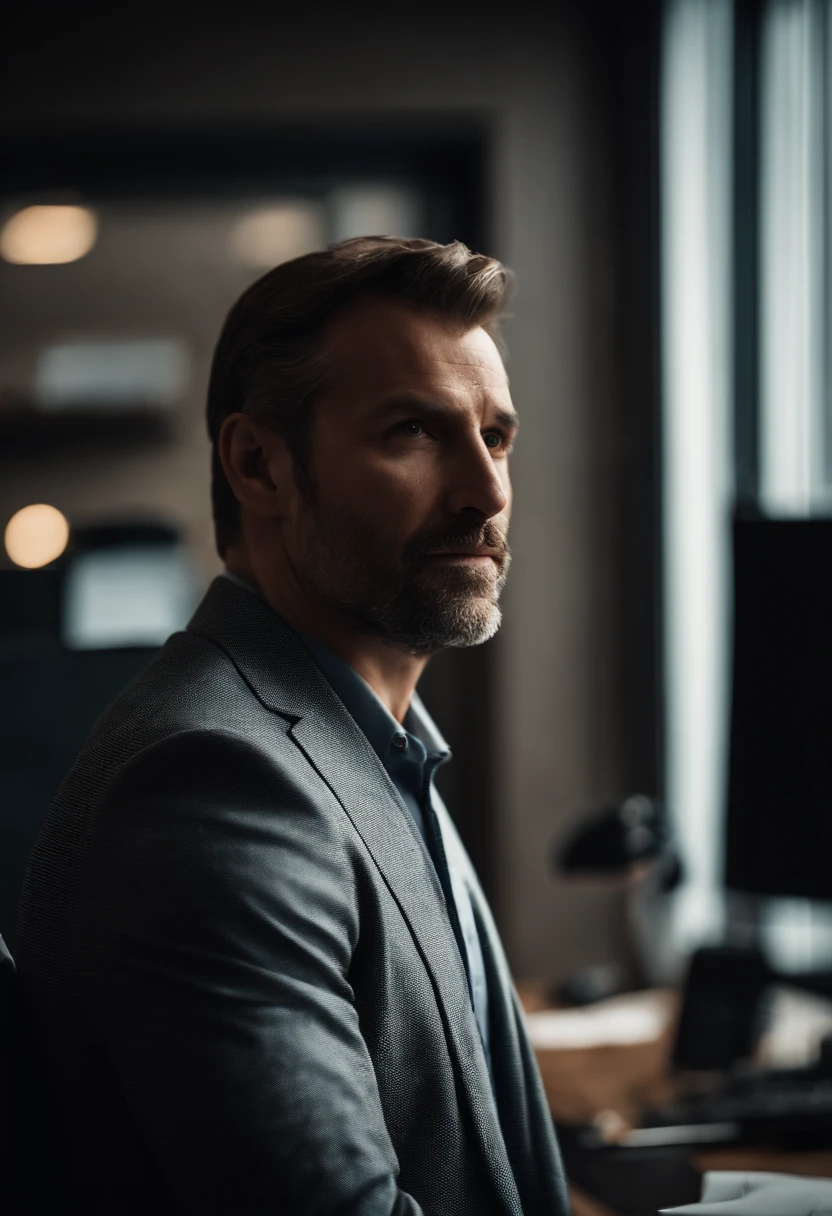 Portrait of a man in office