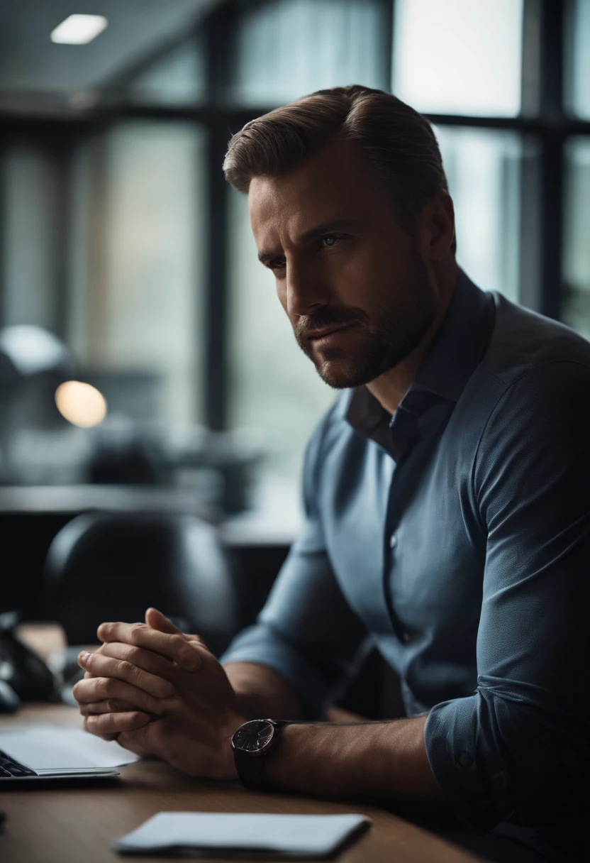Portrait of a man in office