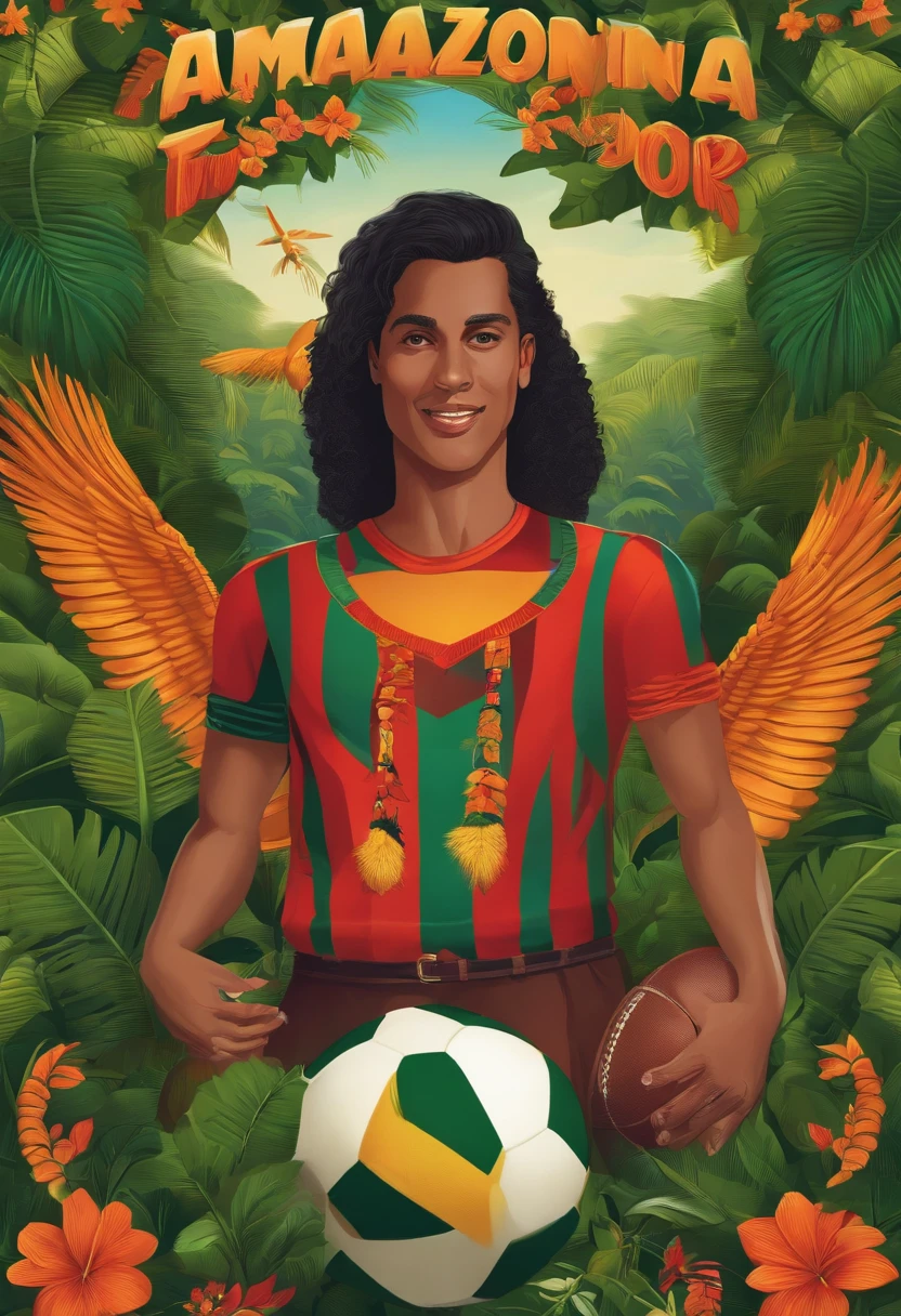 camisa de futebol 2d tema amazonia