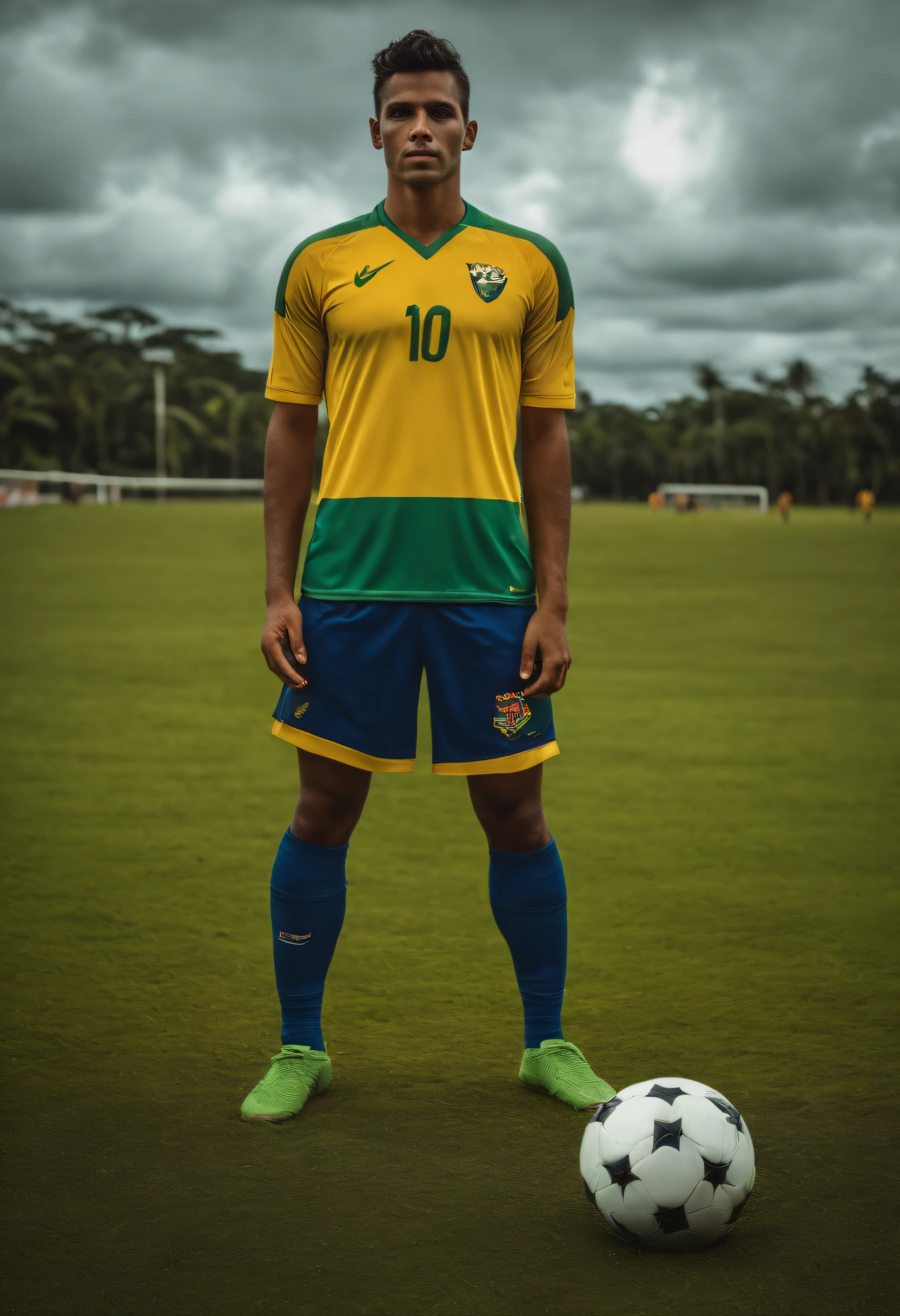 camisa de futebol 2d tema amazonia