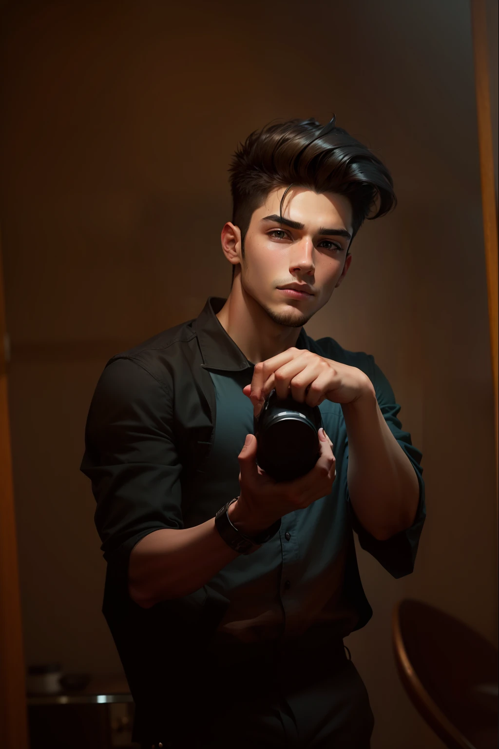 A handsome and attractive looking boy, realistic face, realistic hairstyle