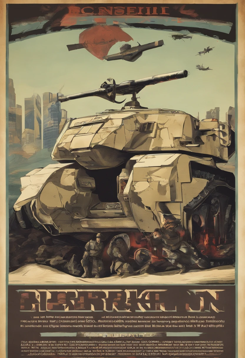 Advertising for recruitment into the army, no cartaz a soldados sci-fi com armadura preta com um capacete que esconde o rosto com um visor vermelho e segurando uma arma, above on the poster is written "join the cause!", Distopia
