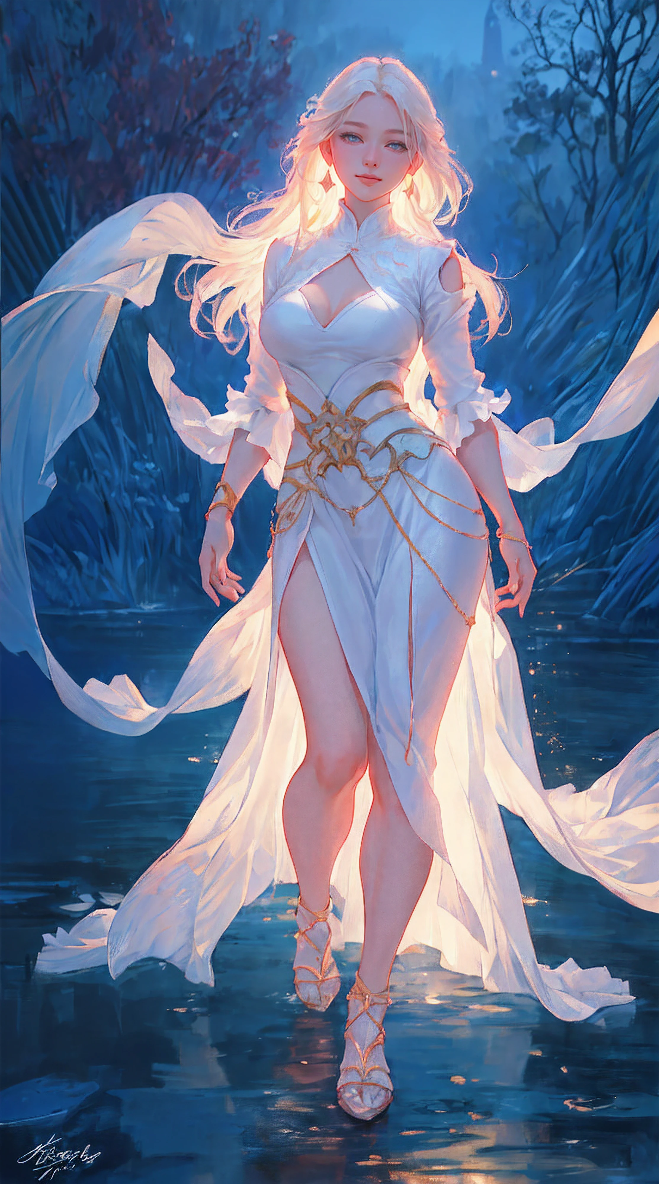 穿着华服的神明Strike a pose拍照, Ancient mysterious sexy goddess, Traditional beauty woman, Beautiful female warrior god of war , Beautiful sexy goddess, Gorgeous role-playing, high, Beautiful young girl, Beautiful woman, 华丽Beautiful woman, Complex clothing,Chinese Mystical Aesthetics, Beautiful Asian ancient mysterious girl, Extremely detailed shot of the goddess, Jaw-dropping sexy beauty, Big breasts deep neckline sexy belly button(butt), (bedroom), (Sexy Girls), masterpiece, best quality, Bangs, blush, Chest, clavicle, Eyebrows visible through hair, (Gradient red and gold hair), Jewelry, Long hair,Bright Eyes, ring, (solitary), illustration, fashionable, miss, Strike a pose, background, element, confident, Express, Accessories, majestic, striking, key point, Dynamic poses, ((plump)), (black))Woman in transparent dress,Viewer,(((Full breasts, Keeley University))),Slim waist,(Navel exposed,Bare waist), Long hair, extreme detailed details, Detailed fantasy art, Stunning character art, Beautiful and exquisite character art, Beautiful transparent dress, Very detailed, Large Breasts,饱满Chest,Golden ratio figure,Perfect body,Ultra wide-angle shooting,Full body shot拍摄,Body close-up,Full body shot,Wearing a pleated tulle skirt,柔和动漫illustration, 柔和的深色background,Fujifilm XT3 Clear focus, f 5.6, High Detail, Clear focus,(Wearing openwork clothing),, (Natural light), (Tempting)translucent, Good velvet quality, Compared, Divine Light,, Silver hair, 天空background, Absolute Strength,Female Shinmei,穿着性感丝绸的Female Shinmei,,Large Breasts,饱满Chest,Golden ratio figure,Perfect body,Ultra wide-angle shooting,Full body shot,Body close-up,Full body shot, Wearing a tulle dress, Model shooting style, Large Breasts,饱满Chest,Golden ratio figure,Perfect body,(Extremely detailed CG 8k wallpaper unit), The most beautiful artistic photos in the world, , 8K Ultra HD, ) on the beach,Sexy lazy posture,Sexy seductive expression,best quality,masterpiece,Ultra-high resolution,(Practical:1.4),original photo,Ultra-high resolution