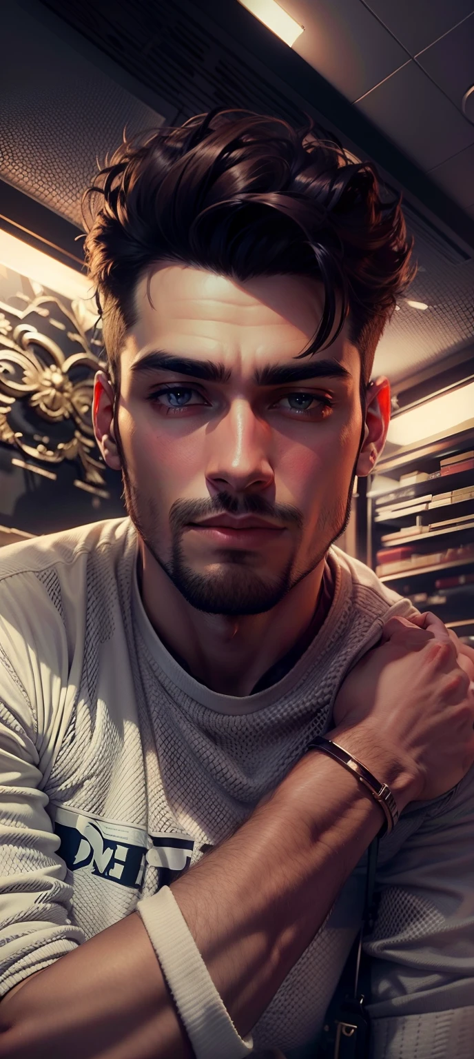 Change background handsome sexy face