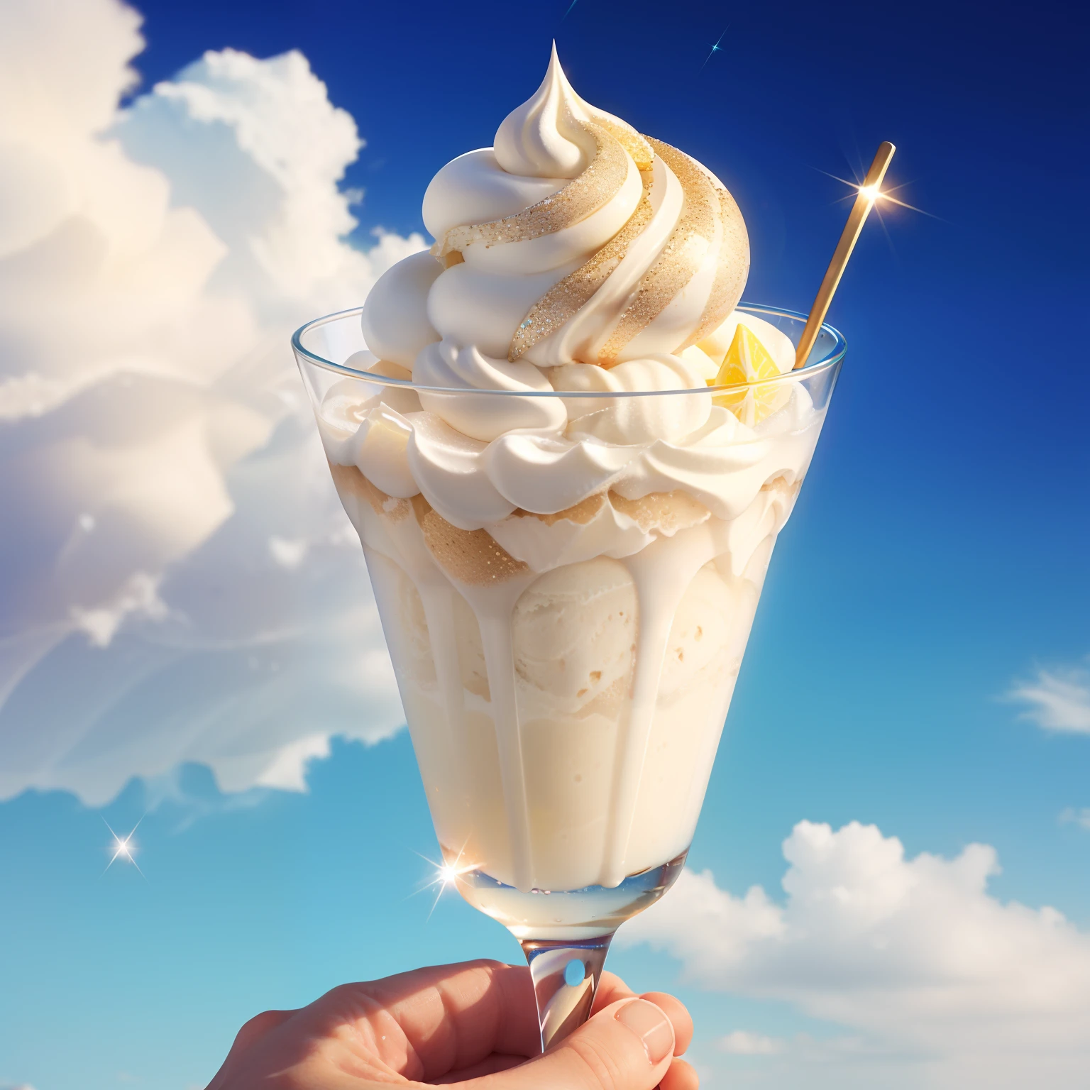 Ice Cream Float、Sparkling ice cream、Clear Color Ice Cream、Sparkling Diamond Ice Cream