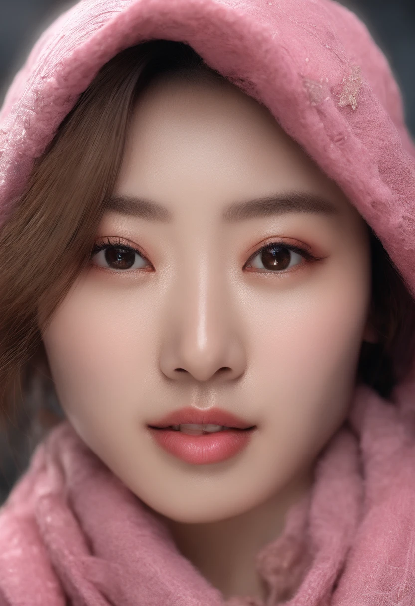 Close-up of a woman wearing a pink scarf and necklace, Soft portrait shot 8 K, gorgeous chinese models, Beautiful oriental woman, beautiful Korean women, Beautiful young Korean woman, Chinese girl, Chinese woman, Beautiful asian woman, Inspired by Huang Ji, Beautiful Asian girl, A young Asian woman, An Asian woman, Gorgeous young Korean woman