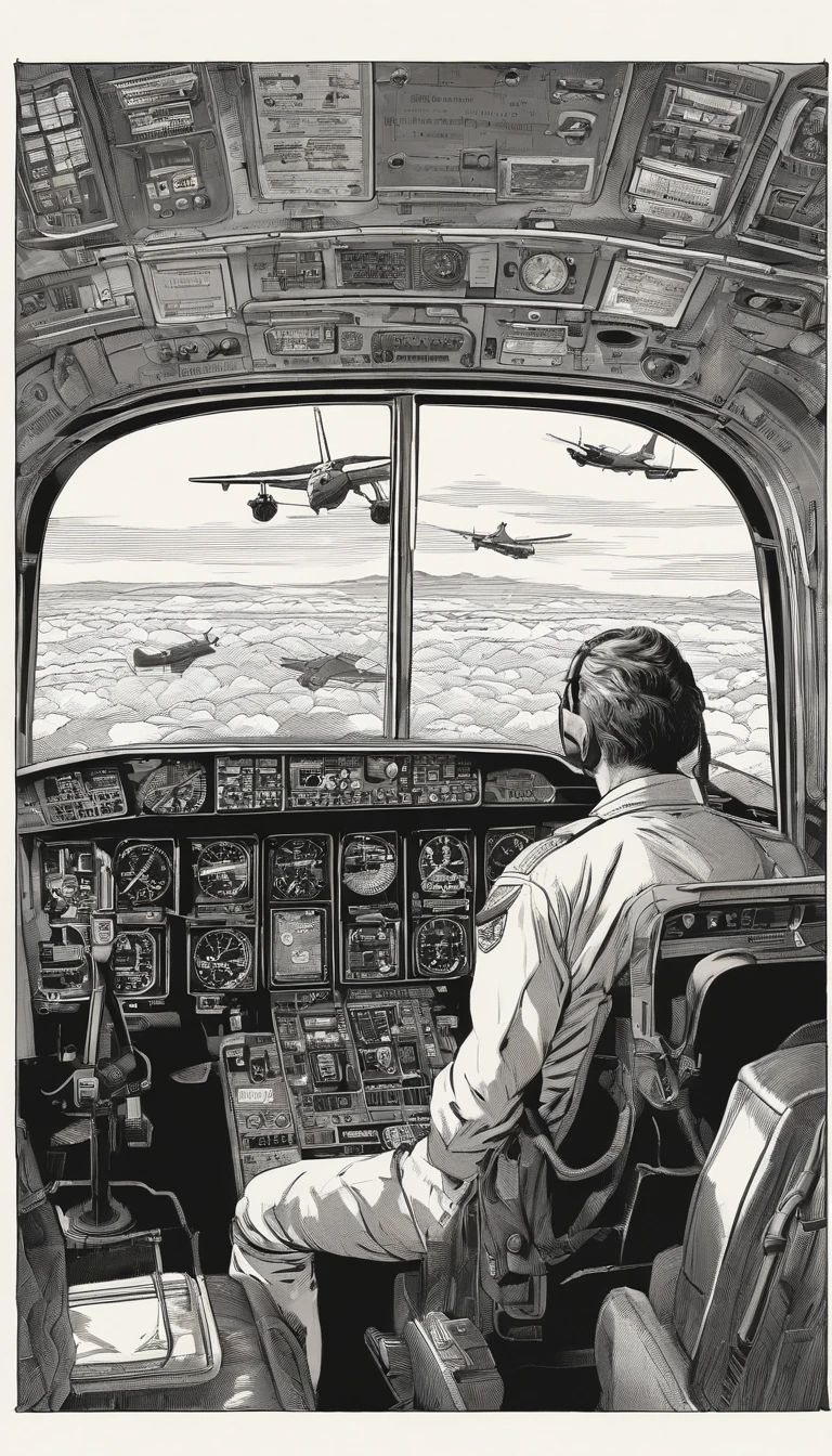 Portrait of a beautiful young pilot sitting in the cockpit, The pilot wears an Acrisp Custom flight suit., Embellished with scarves and patches that represent their experience and expertise..... The pilot wears the captain's helmet...., Cockpit interior scene in cinema, ..., Golden Light, Encapsulate the essence of aviation. The cockpit is filled with light panels..., Dials and buttons., Convey a sense of precision and control. The pilot looked at the dashboard and pressed a button through the transparent roof...., A spectacular view of the vast sky spreads out...., Spot with fluffy white clouds and streaks of sunlight against other commercial planes flying in the background...., The pilot's hand gently grasped the control yoke...., epic scene, vibrant colours, Full HD, Dynamic lighting, Ultra-high detail, dramatic light, Movie Poster Style, Asymmetrical composition, photorealistic portrait, Concept Art, unreal engine, masterpiece