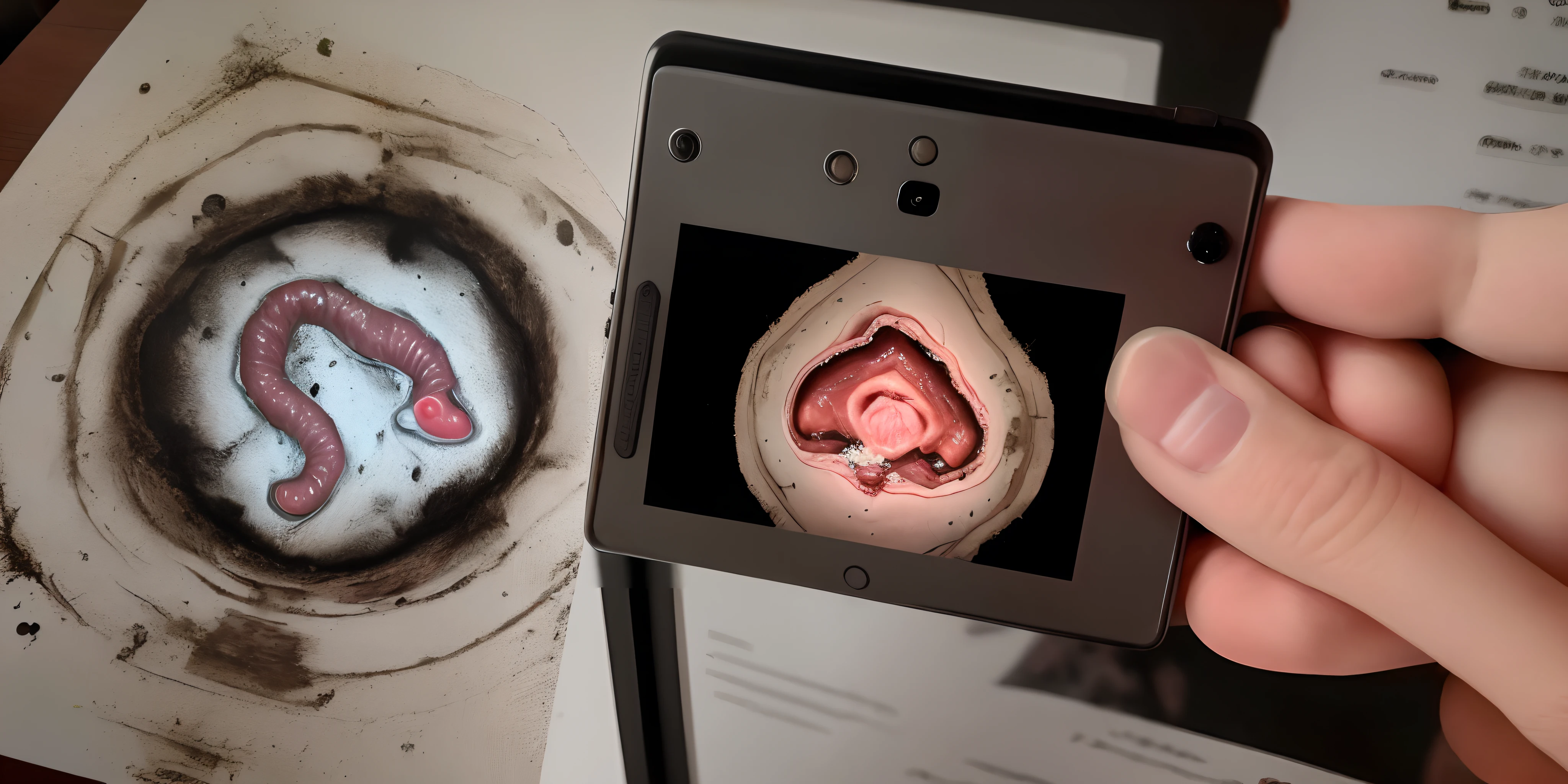 the conjuring, the birth of the occult tongue womb exorcism, smasher, horror, photo real, crime scene photo taken by professional photographer at the scene