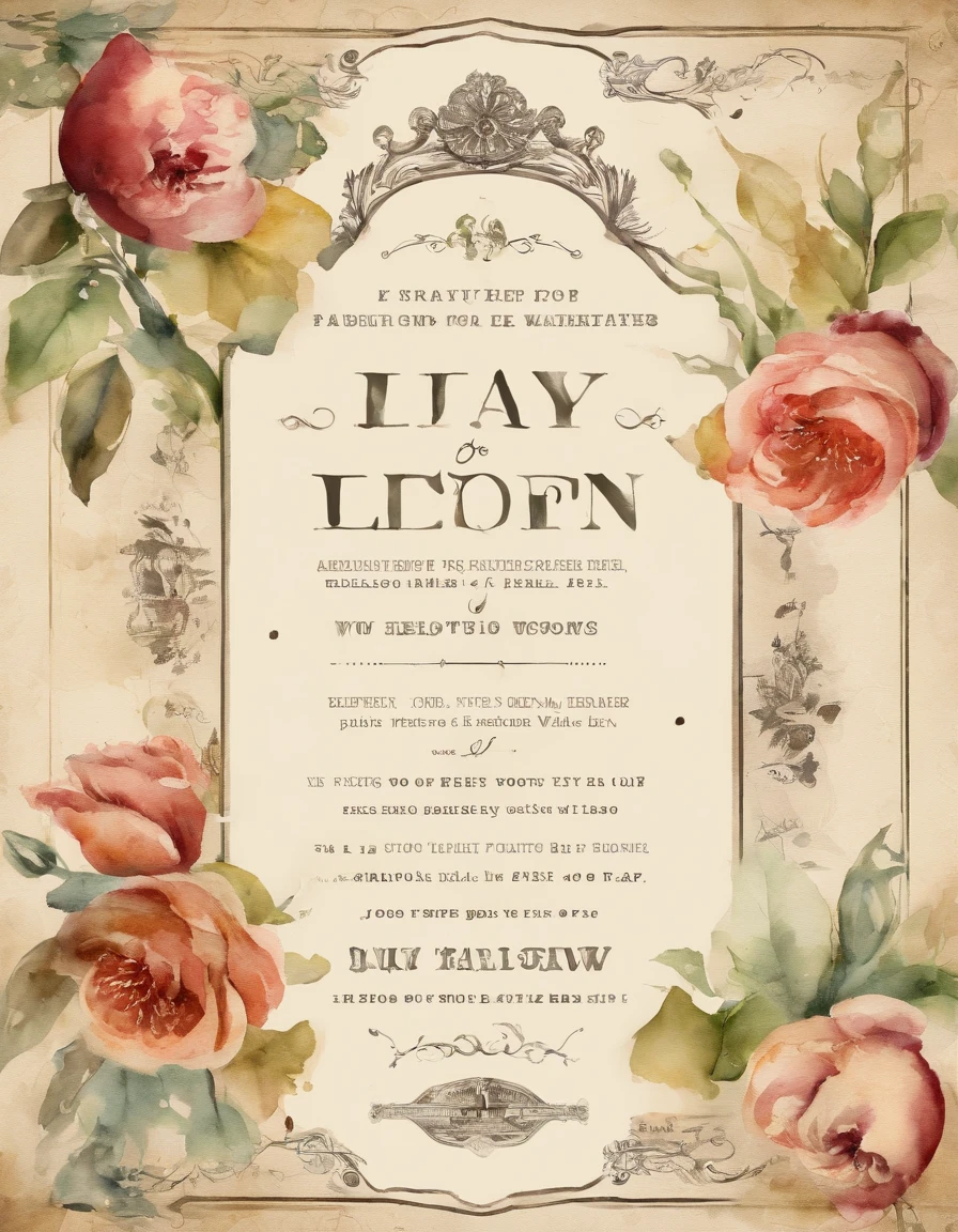 Design an invitation that combines elements from multiple vintage eras to create a timeless and eclectic look. Experiment with sepia-toned photographs, vintage postcard accents, and a mix of fonts