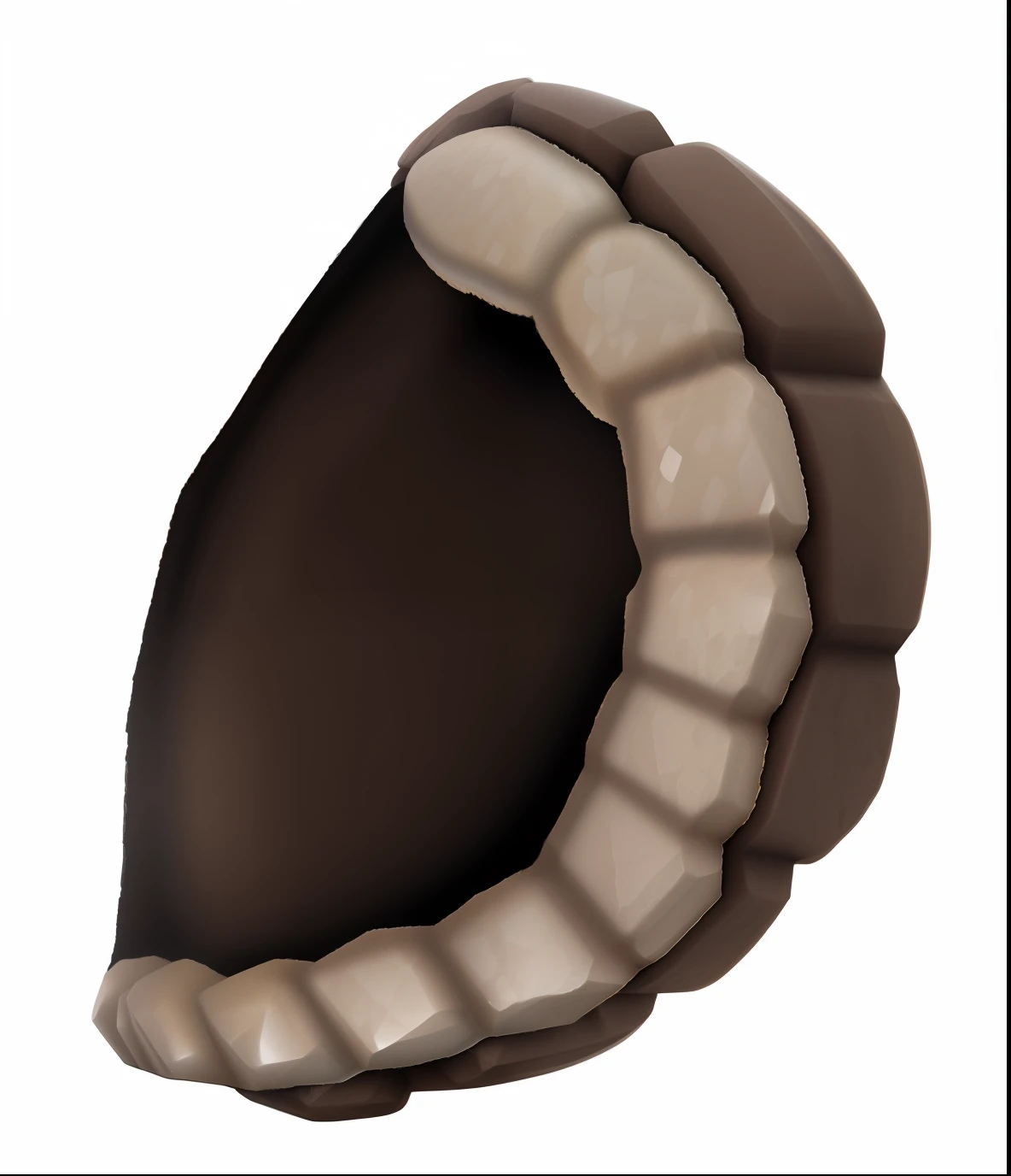 Brown stone,adolable,Rounded,white backgrounid,