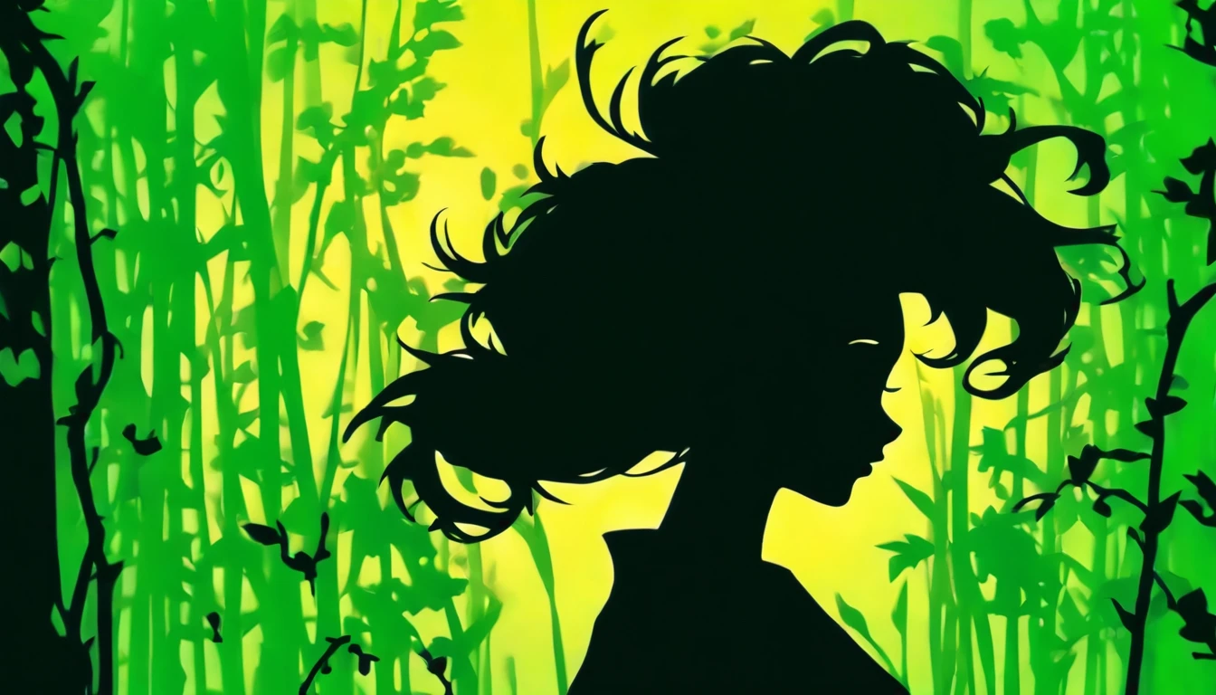 (Silhouette Art,cutouts:1.6)
(((Paper cutting art,A world where only black exists:1.3)
(Cowboy Shot),1 girl,Solo,
(Kimono Girl,profile:1.2),white, Clear and beautiful face,
BREAK
(Green ocarina)
Textured glass background,