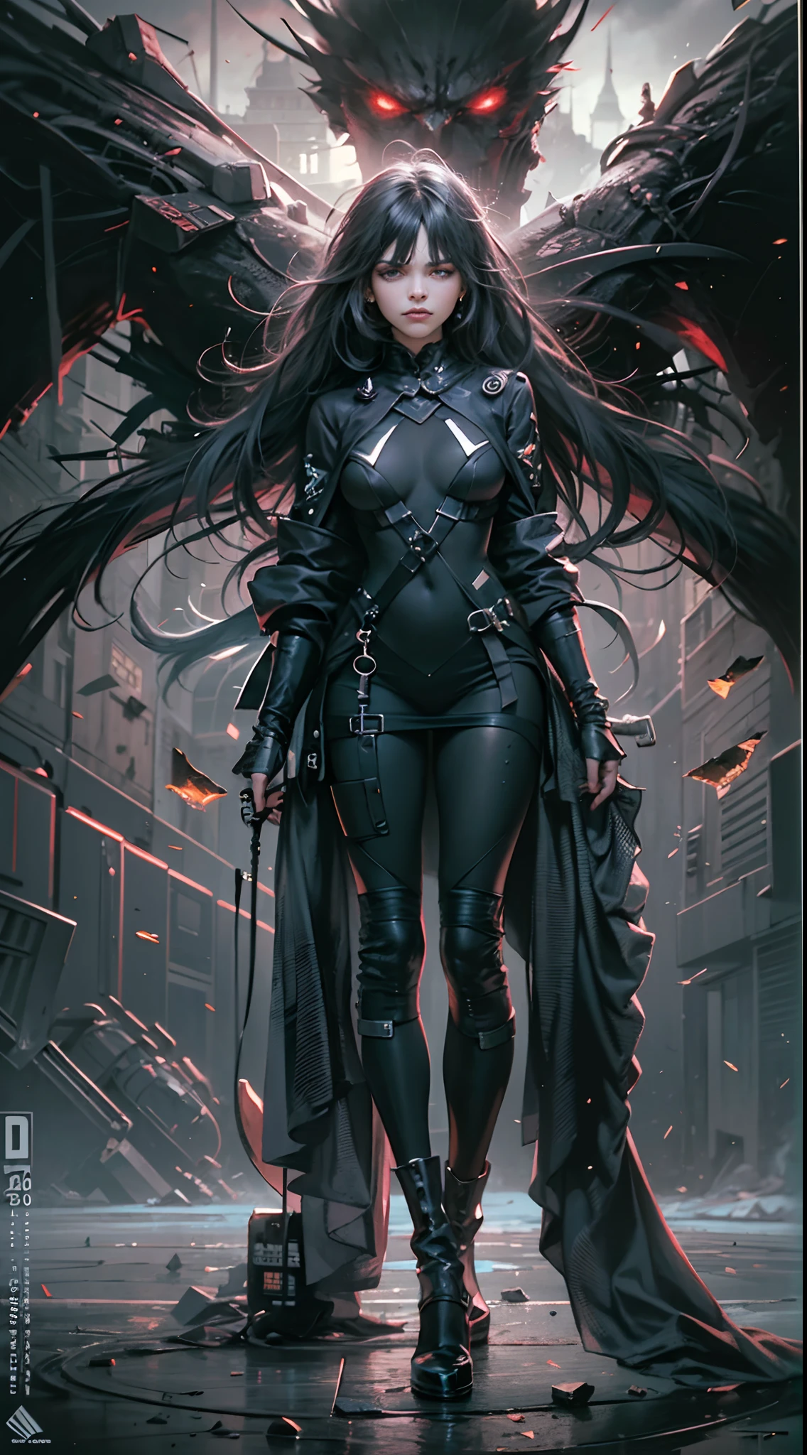 Best quality, Masterpiece, (Realistic:1.2), Detailed face, Beautiful eyes, Masterpiece, Best quality, Ultra-high RES, Beautiful, Visually stunning, elegant, incredibily detailed, Award-winning paintings, (Dark art:1.1), deepshadow, (Dark theme:1.2), r1ge, Angry, Glowing, (Aura:1.2), energy, Flying debris, Flying debris, 1 girl,
