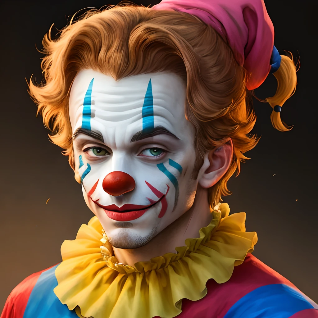 Handsome clown dressed as a clown