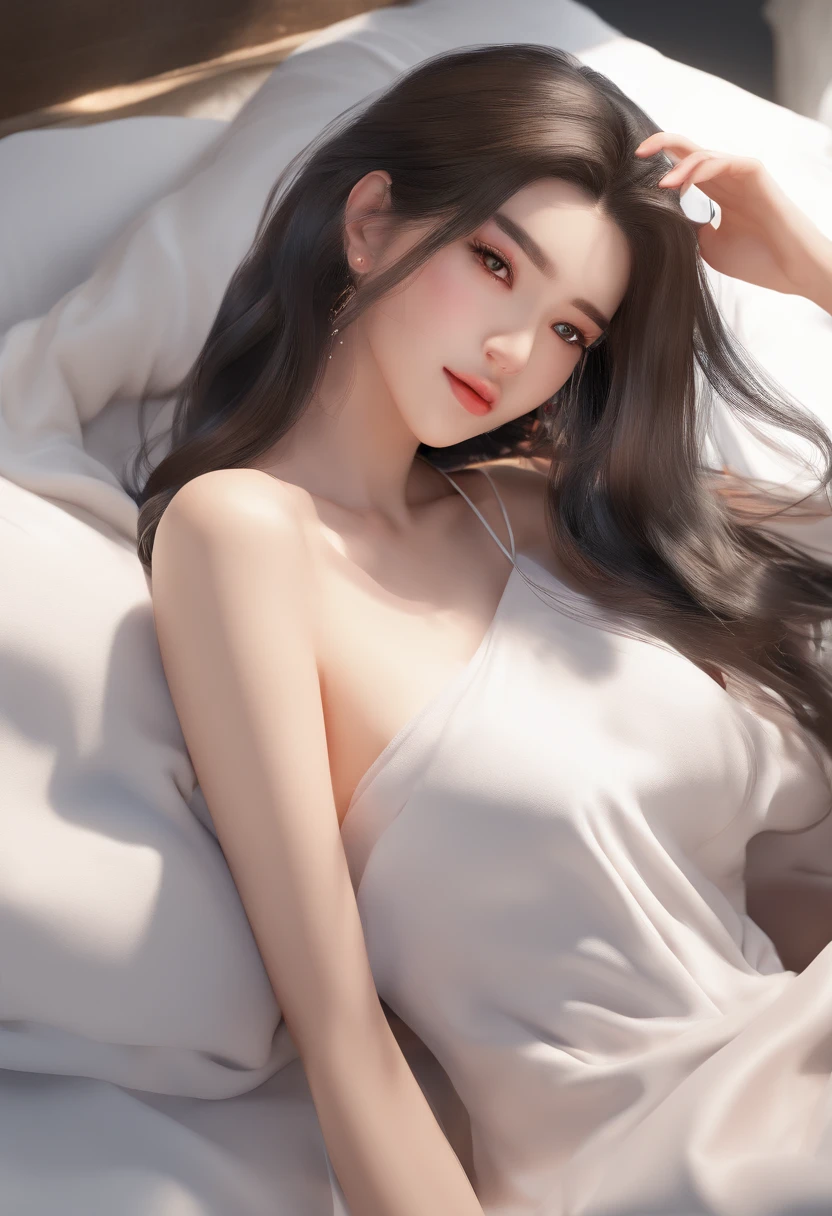 A dark-haired、Mouth open、Complete Anatomy、perfectly flat breast、cute  face、Twin tail hair、Natural lighting、dynamic ungle、In the dimly lit chamber、Lying down、very small waist、Extremely thin thighs、Open legs、skin is wet、Red face、Extremely small bust、narrow shoulders、Delicate body、head is large、eyes large