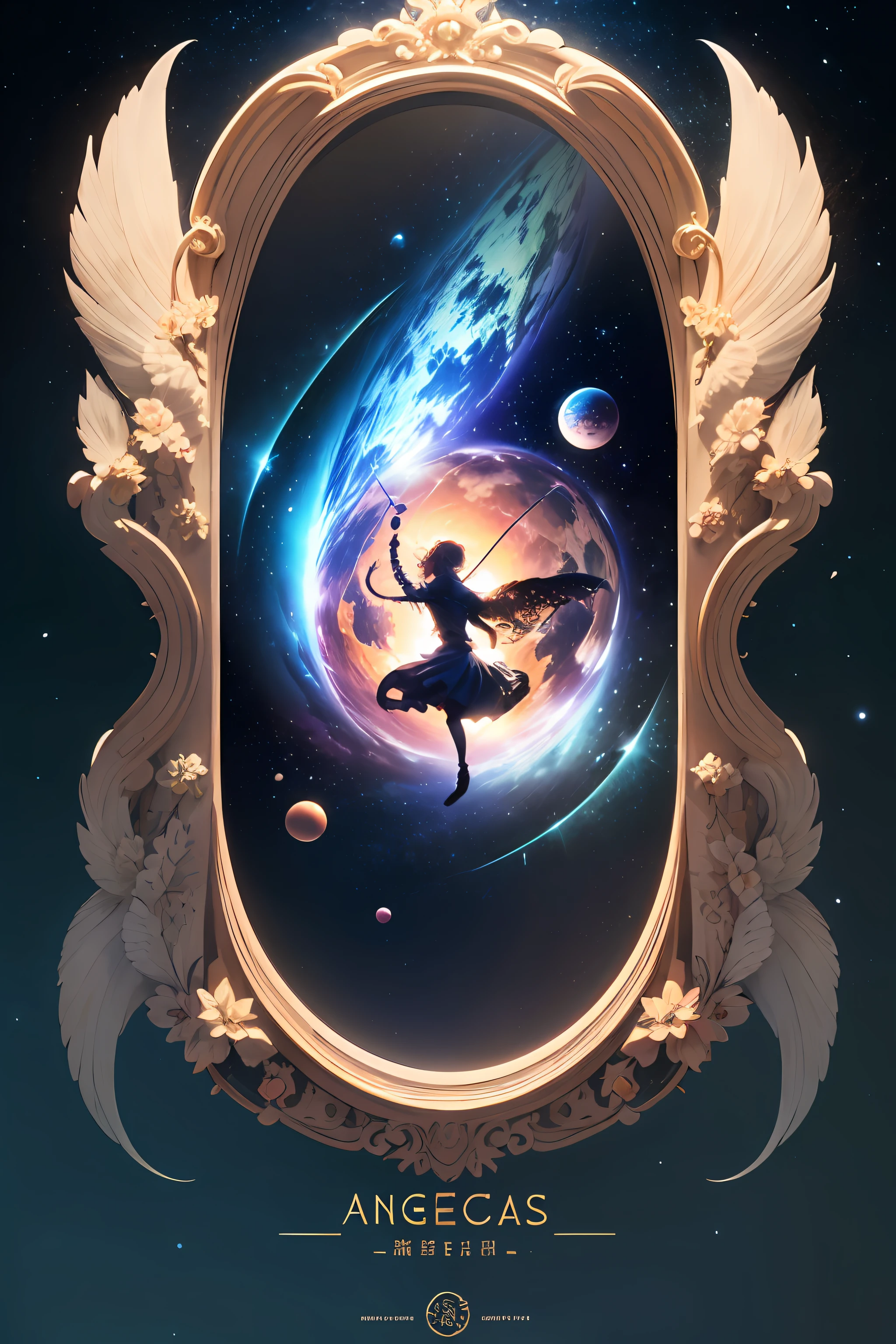 Play in space、A smile、A delightful、angelicales、Mystical、Shines、optic、planetes、planet earth、heart mark、Koi、high-level image quality 、I love the earth 、Bright background --auto
