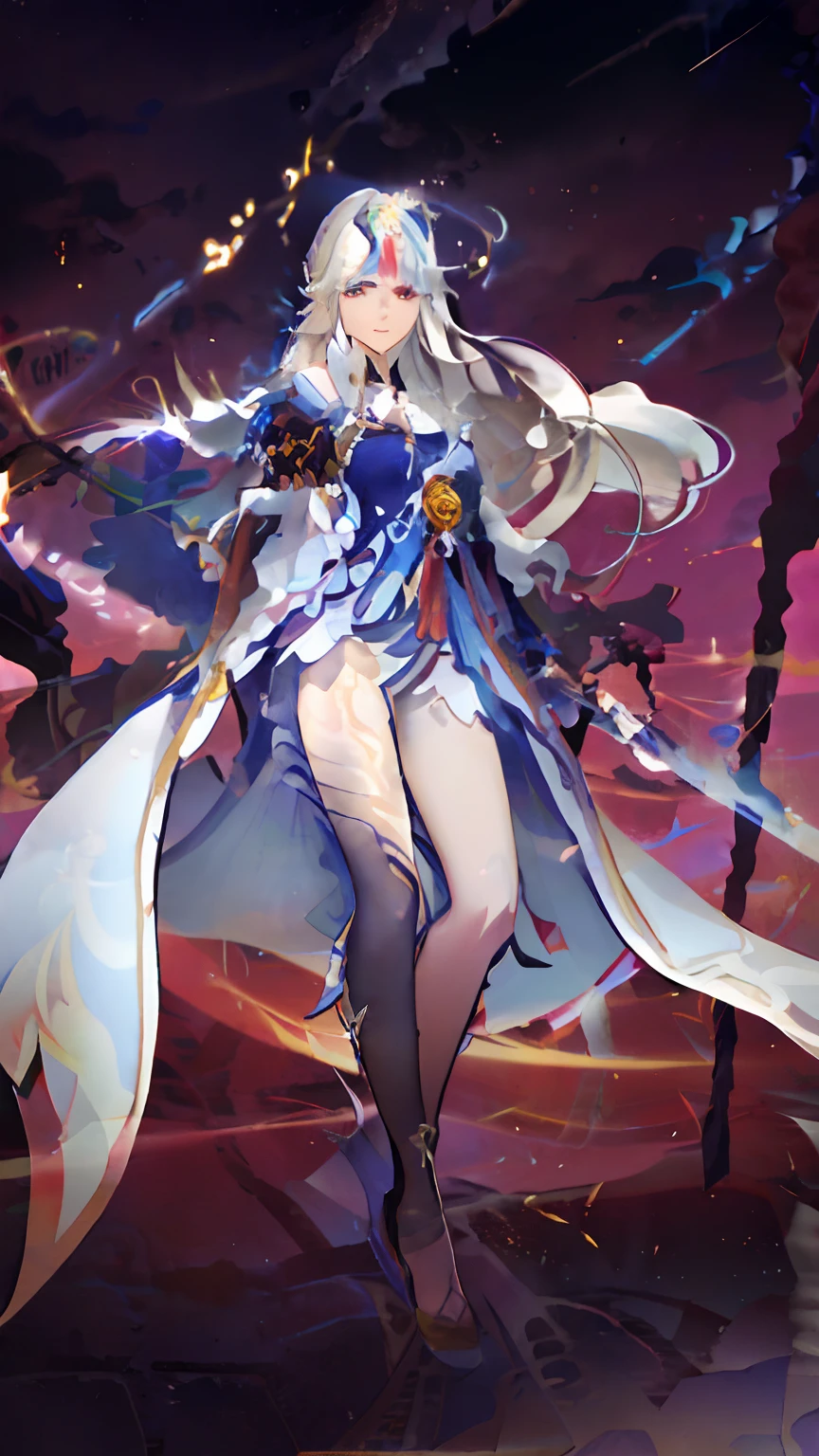 anime girl with long white hair and blue dress holding a sword, ayaka genshin impact, keqing from genshin impact, cushart krenz key art feminine, full body xianxia, genshin impact character, zhongli from genshin impact, astri lohne, ashe, ayaka game genshin impact, genshin, from arknights