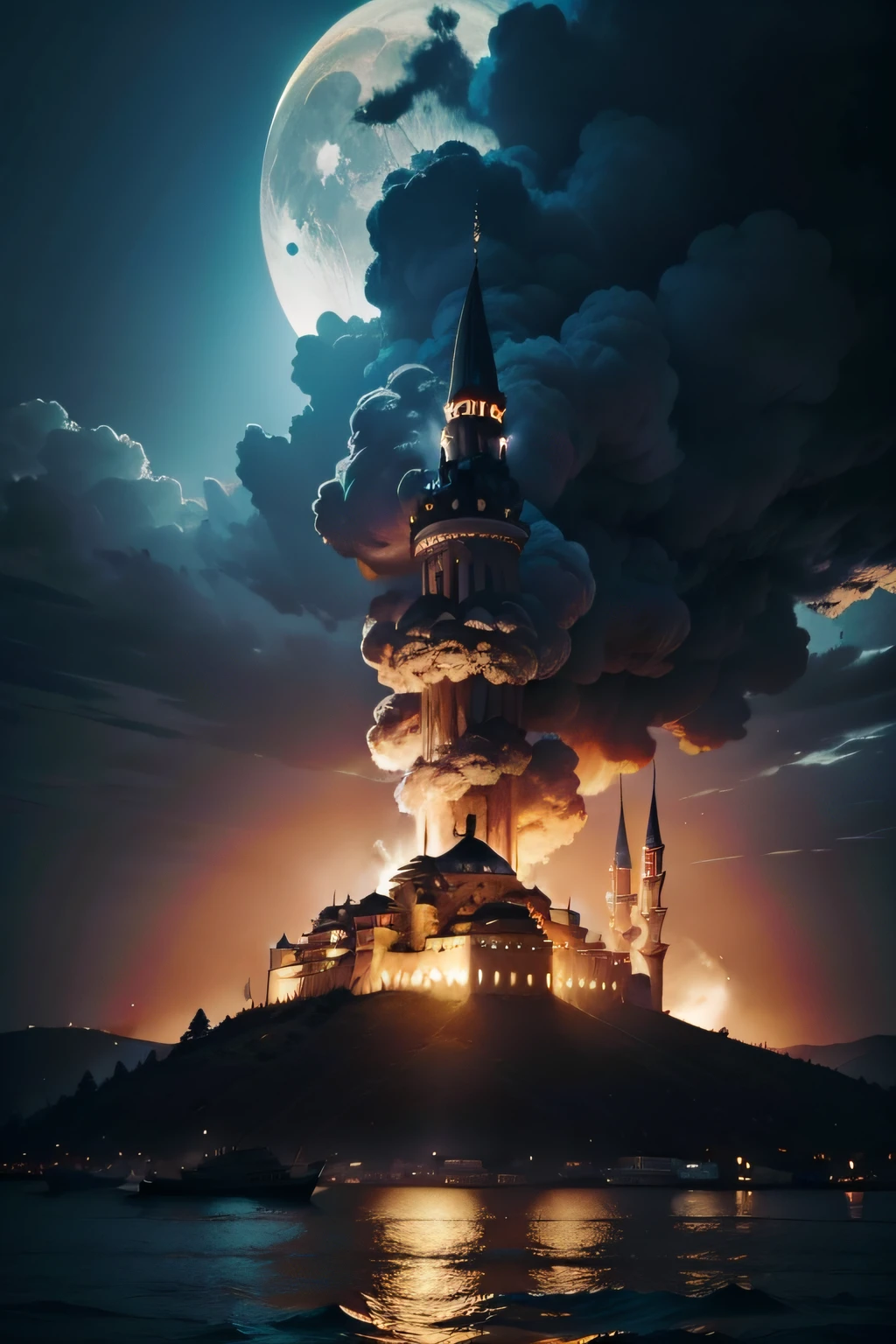 HISTORICAL BUILDINGS IN ISTANBUL ARE DESTROYED ON THE FULL MOON AND PEOPLE FEAR FIRE, EARTHQUAKE