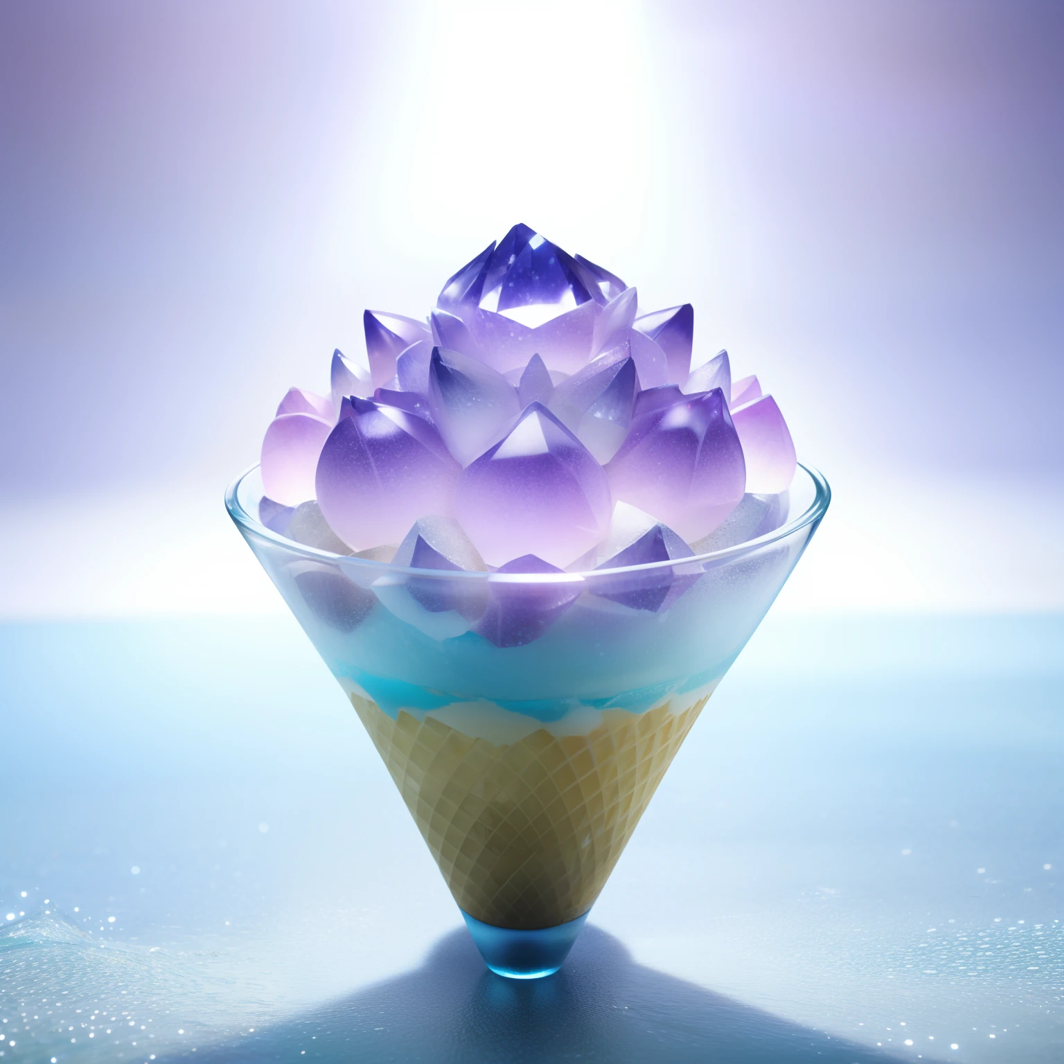 Sparkling ice cream、Clear Color Ice Cream、Sparkling Diamond Ice Cream